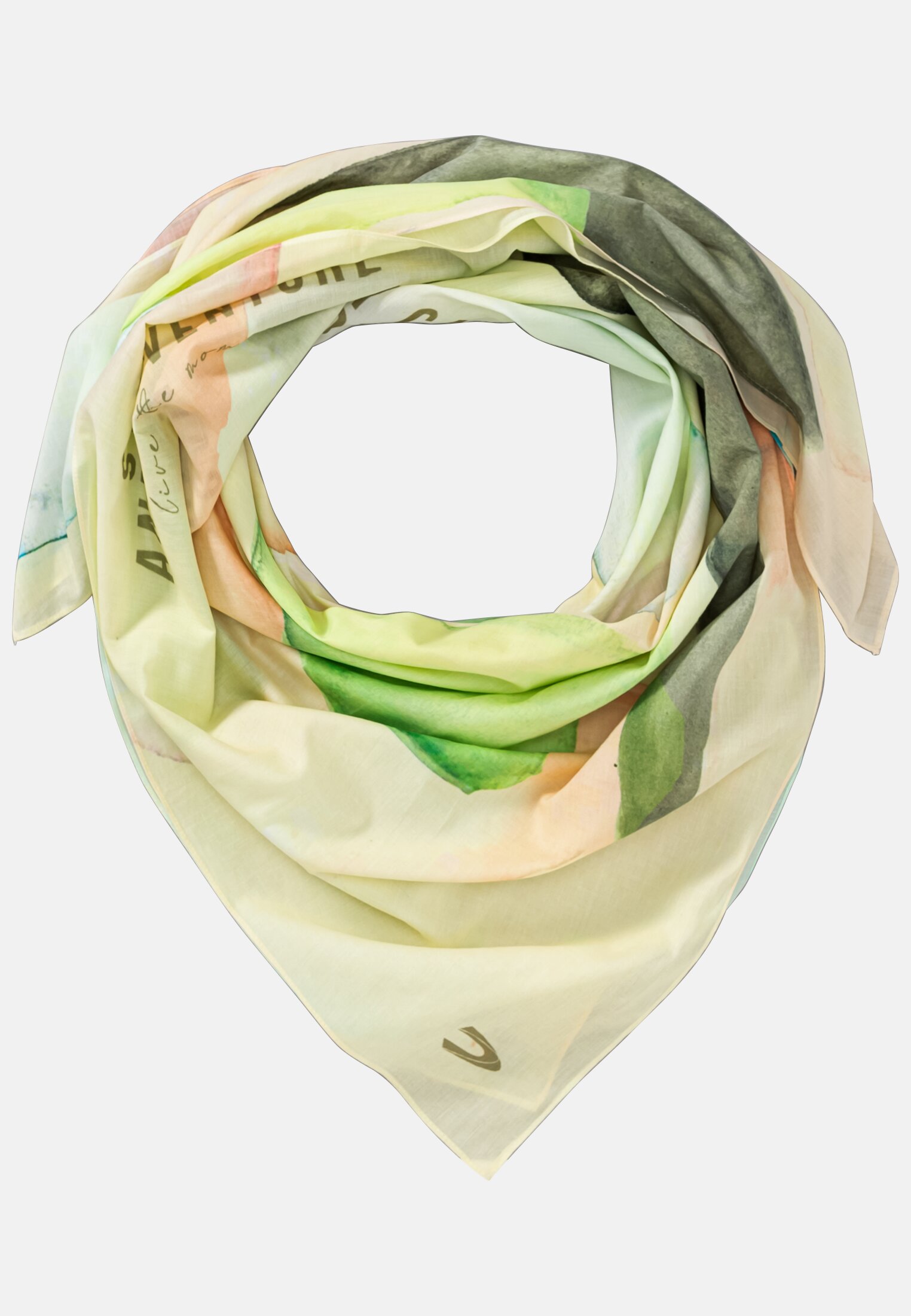 Camel Active Scarf with hand painted watercolour design