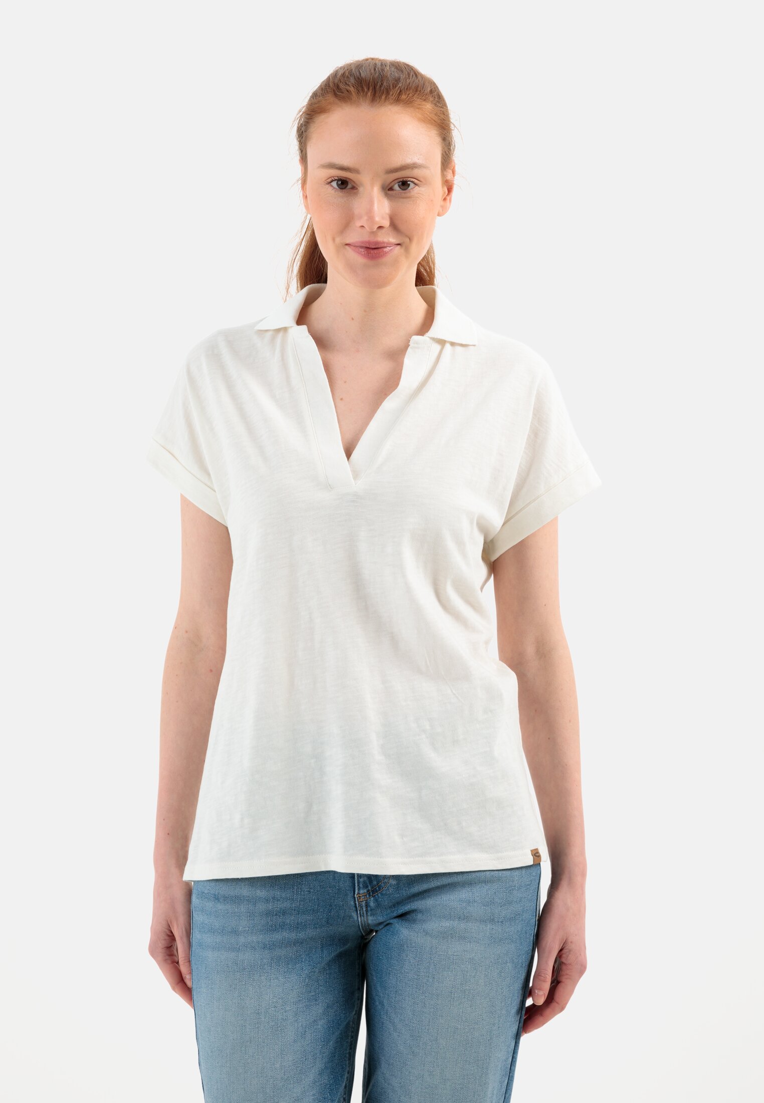 Camel Active Buttonless polo shirt from Organic Cotton