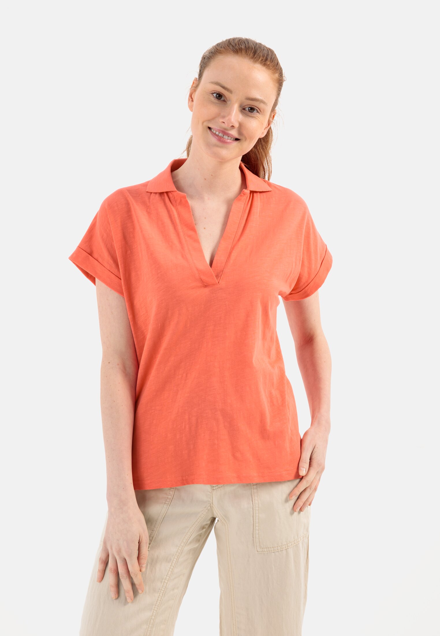 Camel Active Buttonless polo shirt from Organic Cotton