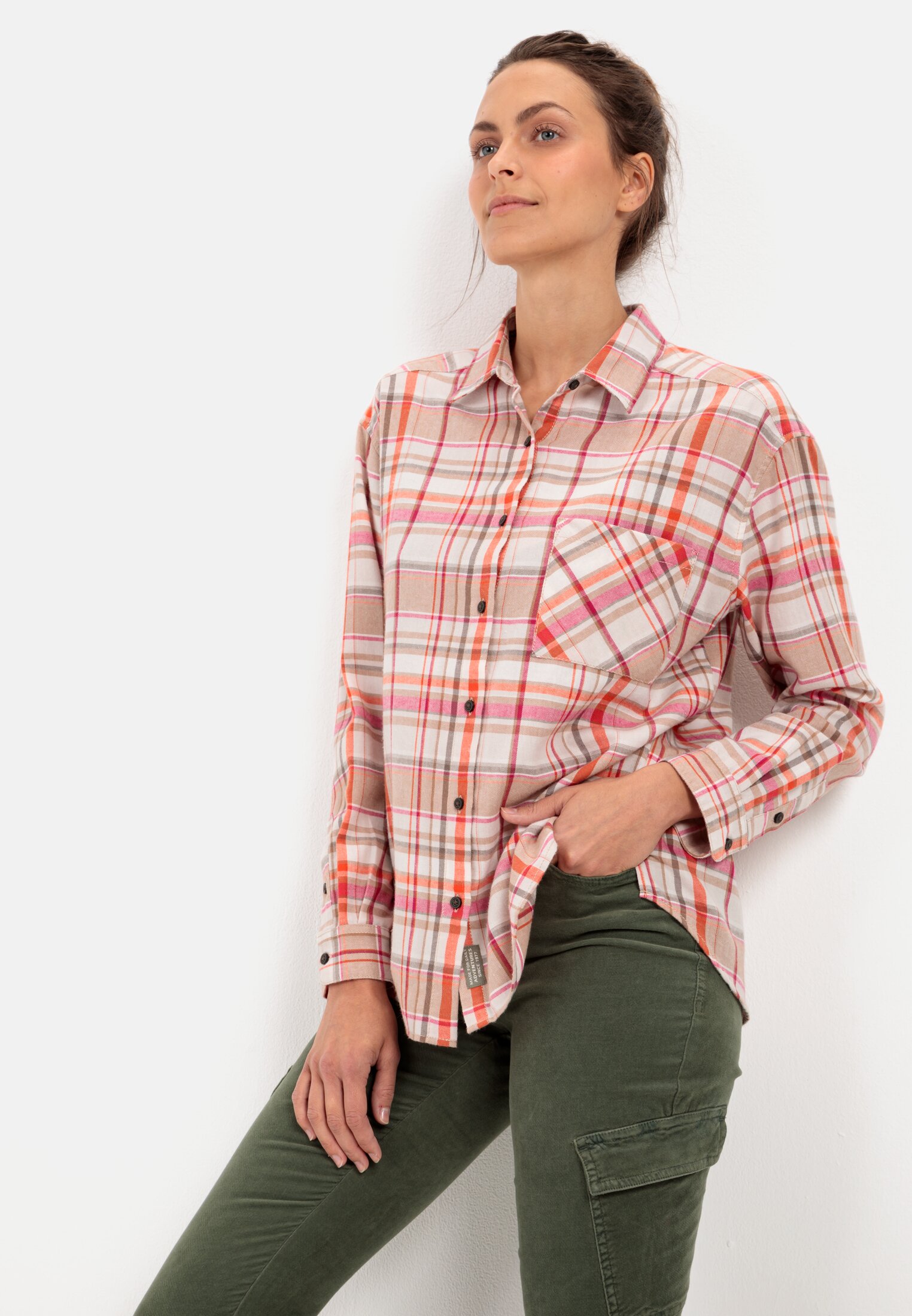 Camel Active Casual flannel blouse in check pattern