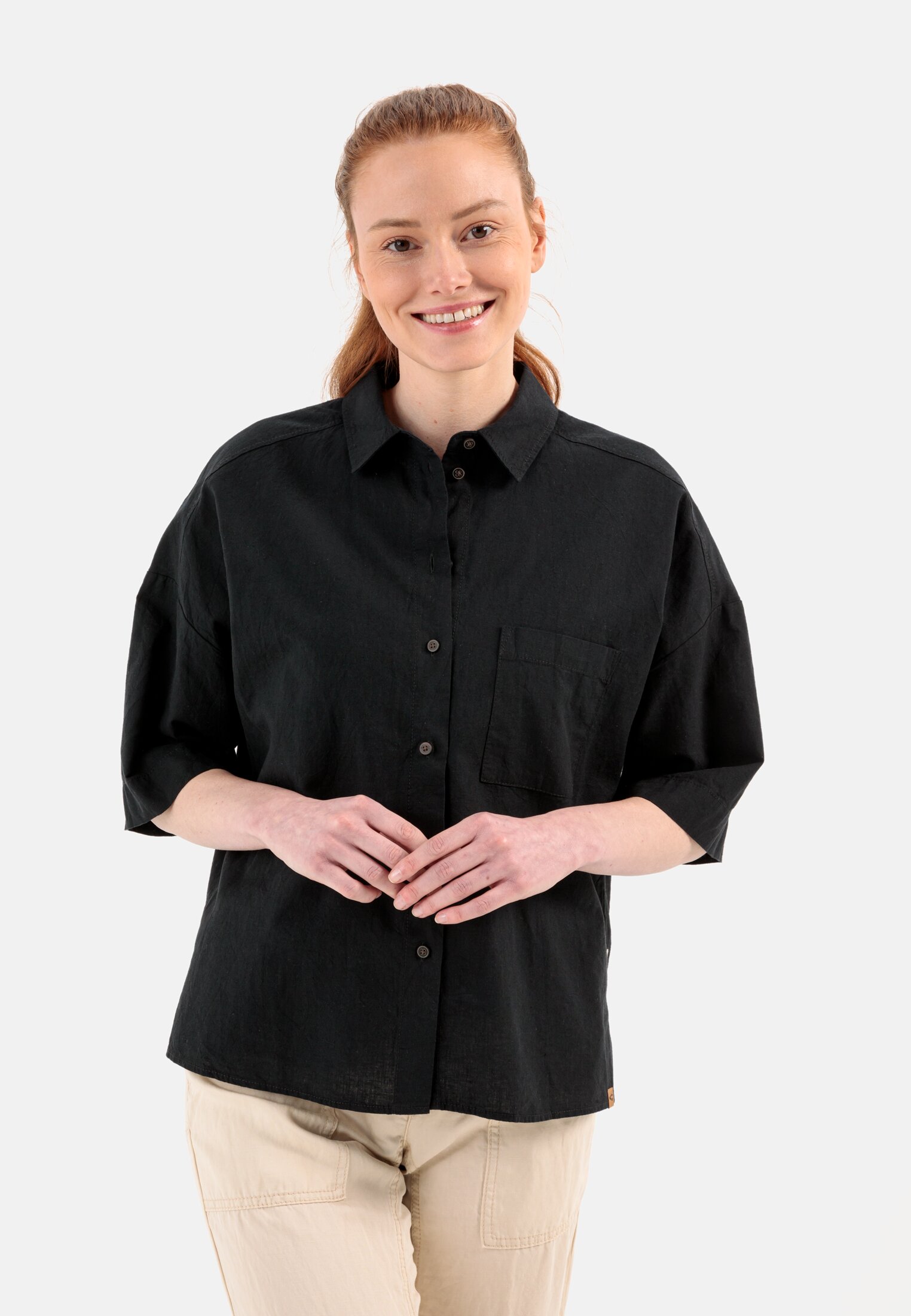 Camel Active Half-sleeved blouse in boxy style