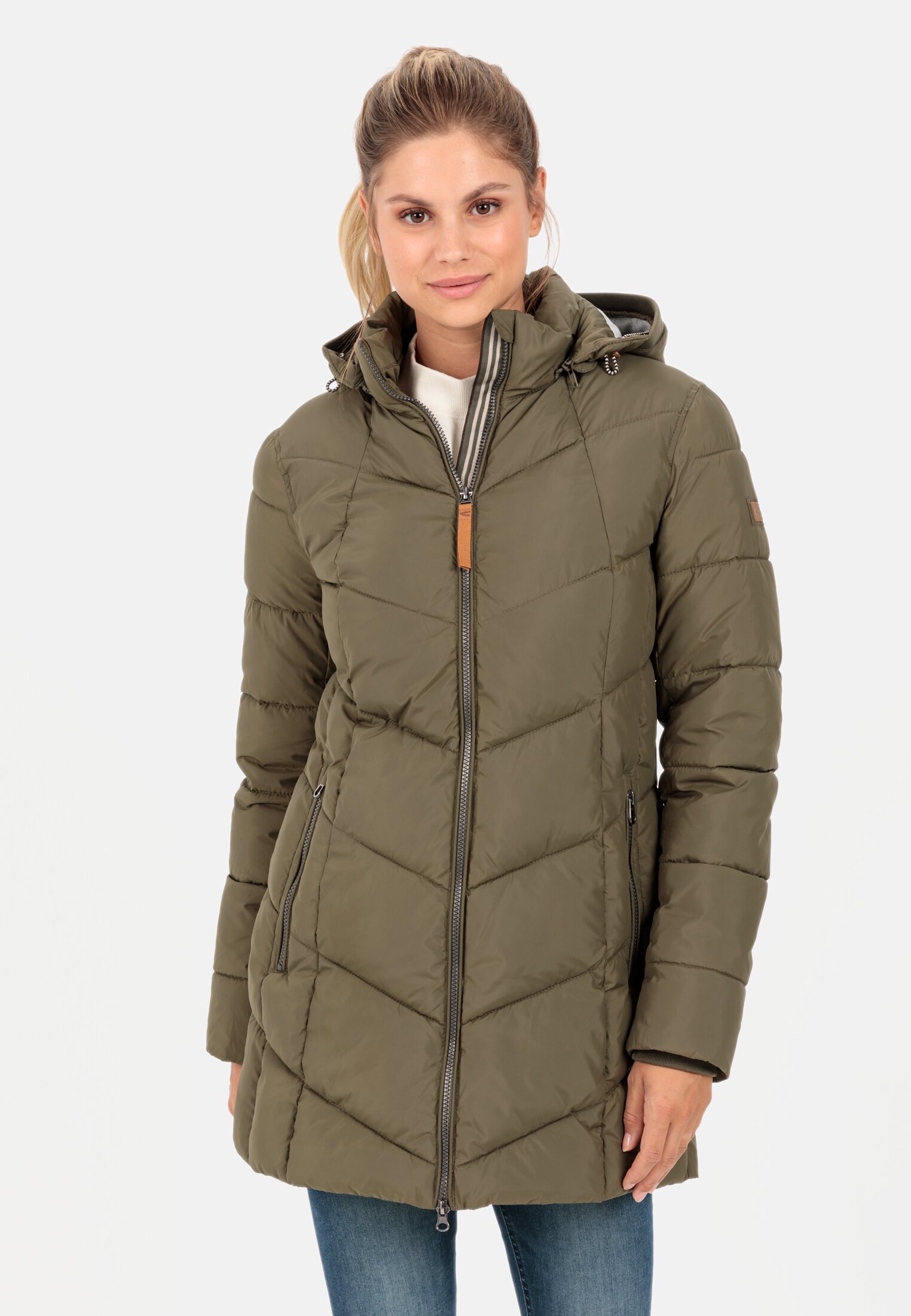 Camel Active Quilted Coat made from recycled polyester