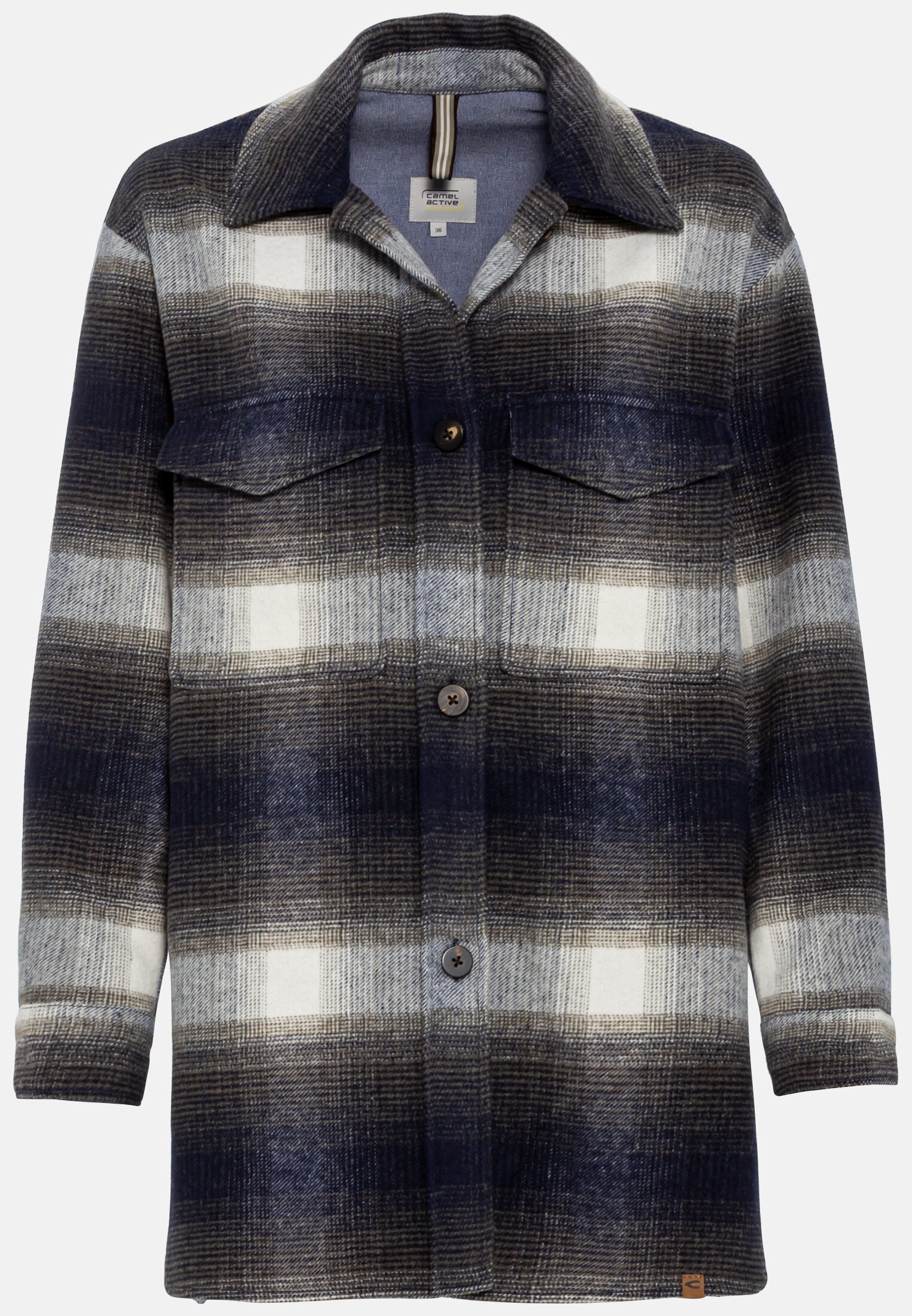 Camel Active Checked overshirt in a cotton mix