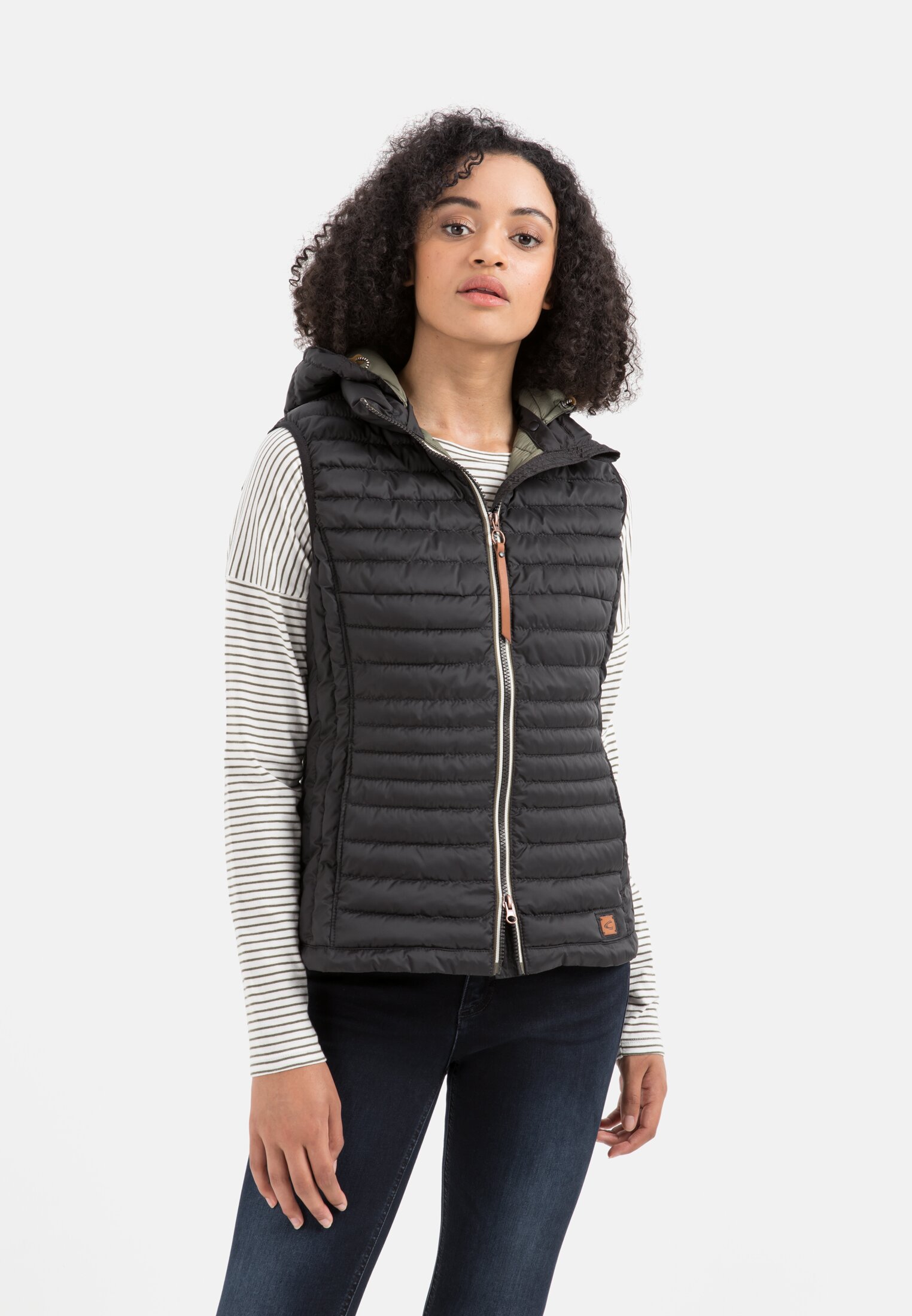 Camel Active Quilted vest with hood