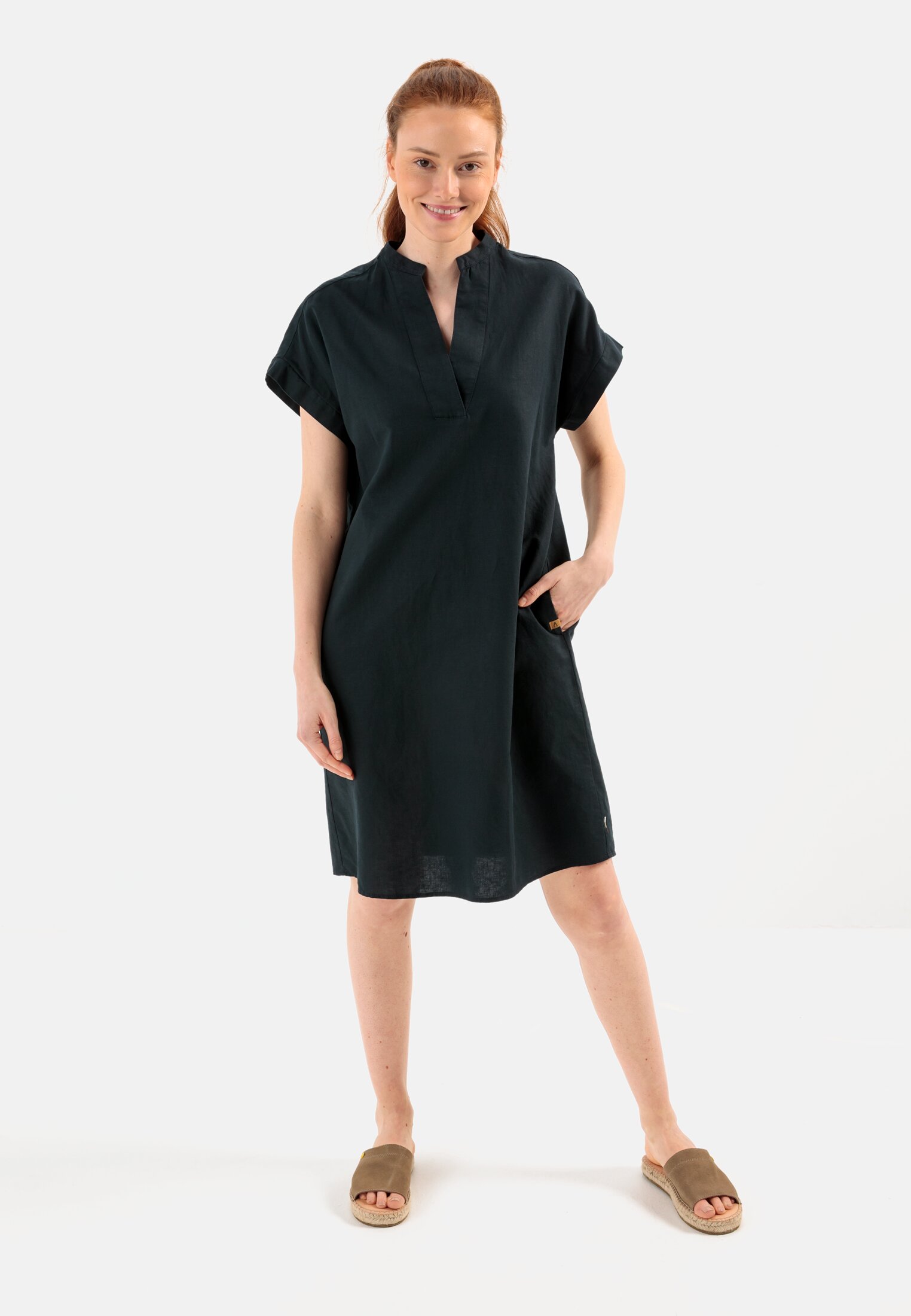 Camel Active Slip-on Dress from a linen-cotton mix