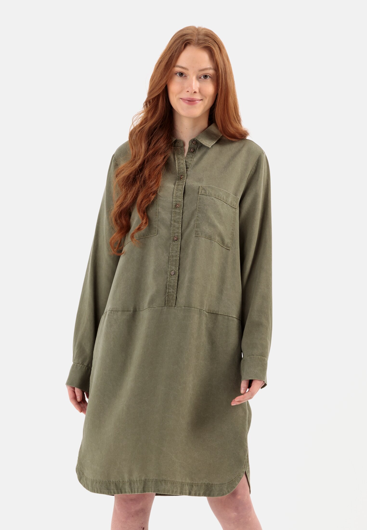 Camel Active Blouse dress with long sleeves in TENCEL? Lyocell