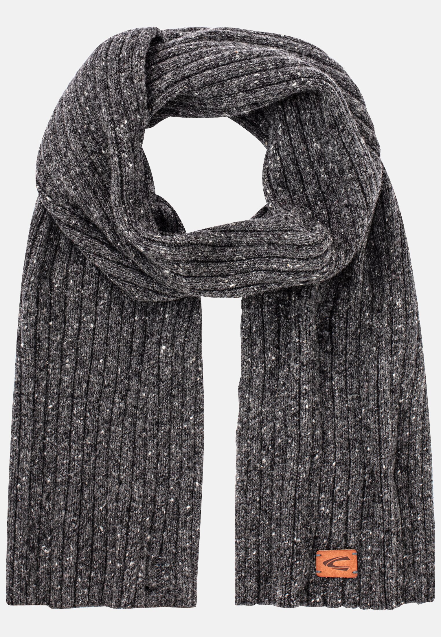 Camel Active Knitted scarf with merino wool