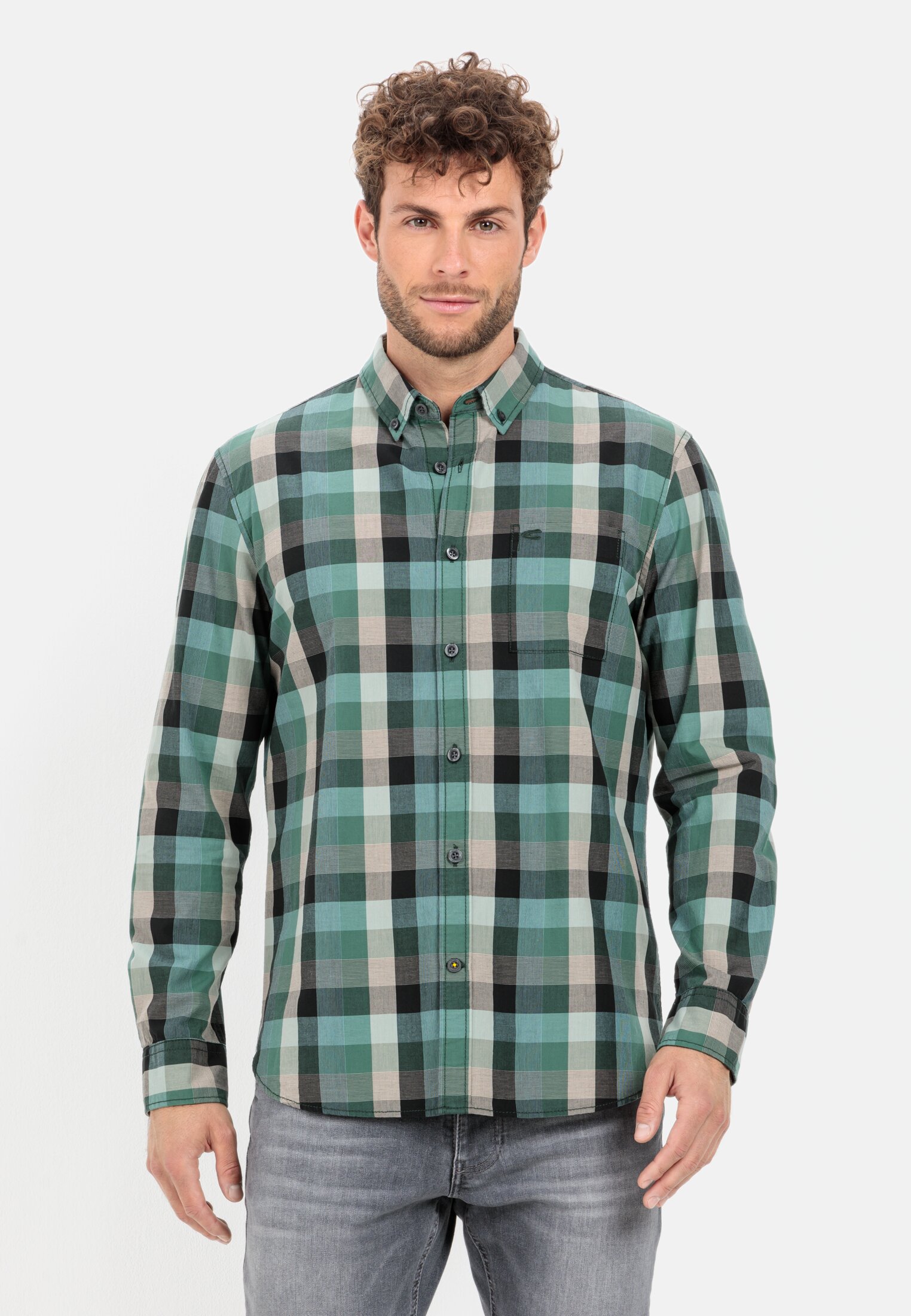 Camel Active Check shirt in pure cotton