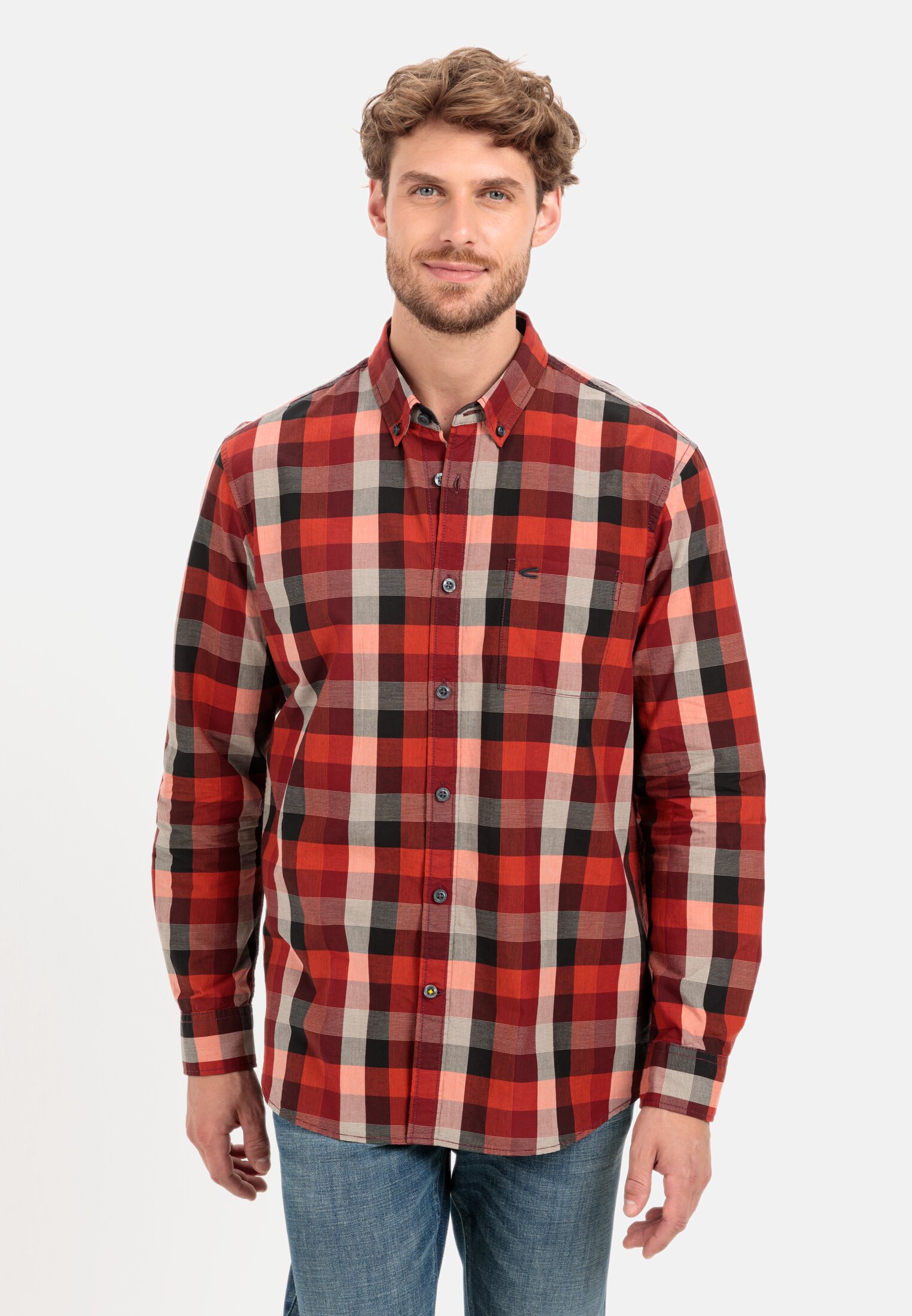 Camel Active Check shirt in pure cotton