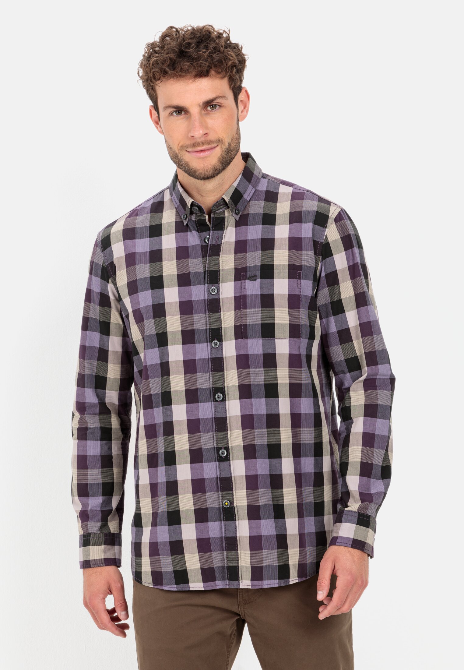 Camel Active Check shirt in pure cotton