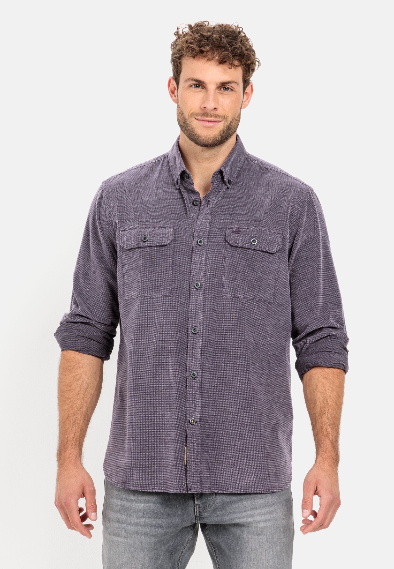 Camel Active Long sleeve shirt in broken corduroy