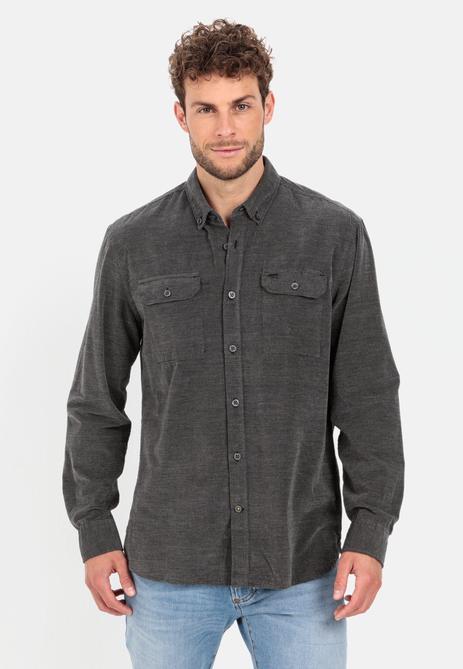 Camel Active Long sleeve shirt in broken corduroy