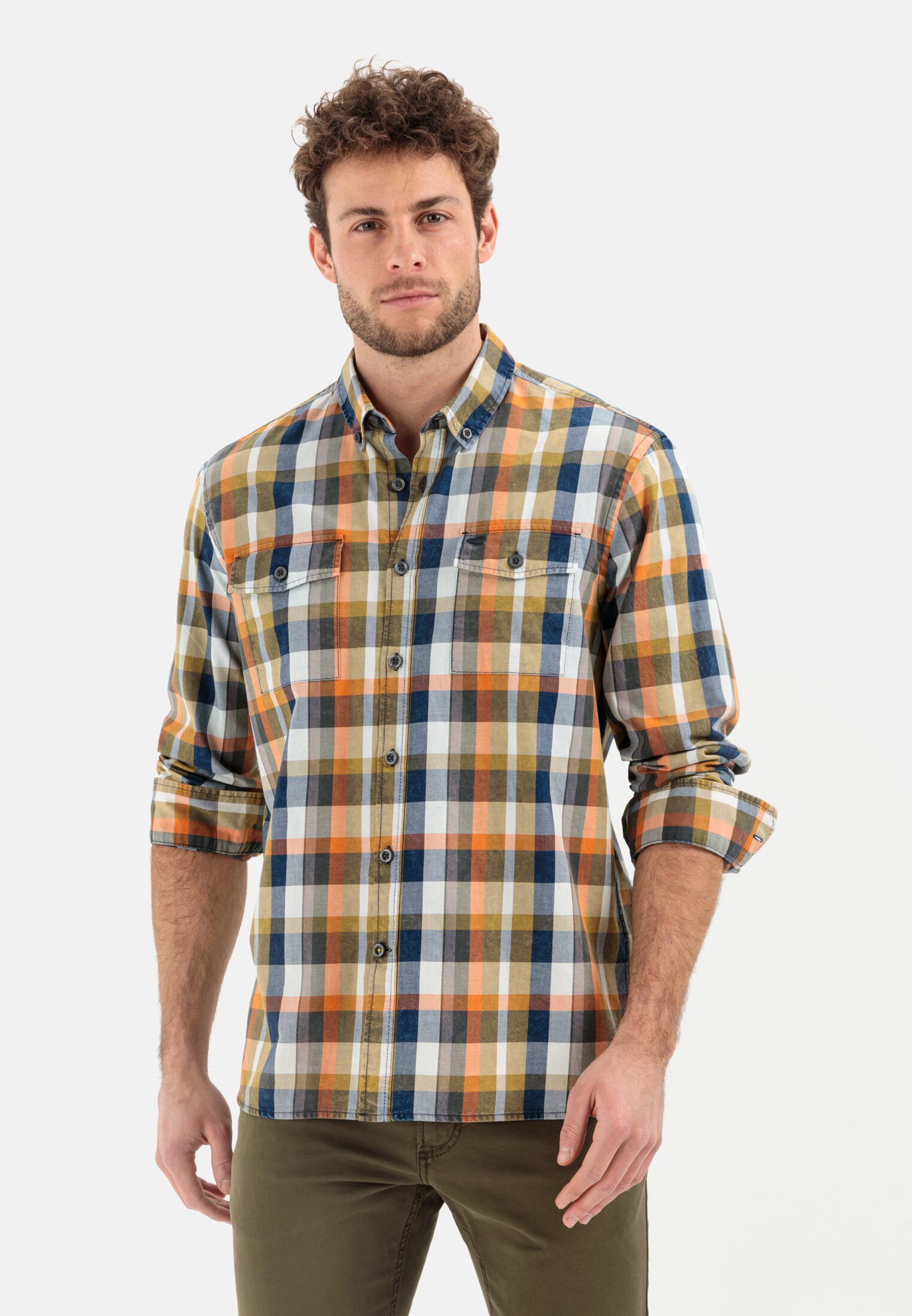 Camel Active Checked shirt made from pure cotton