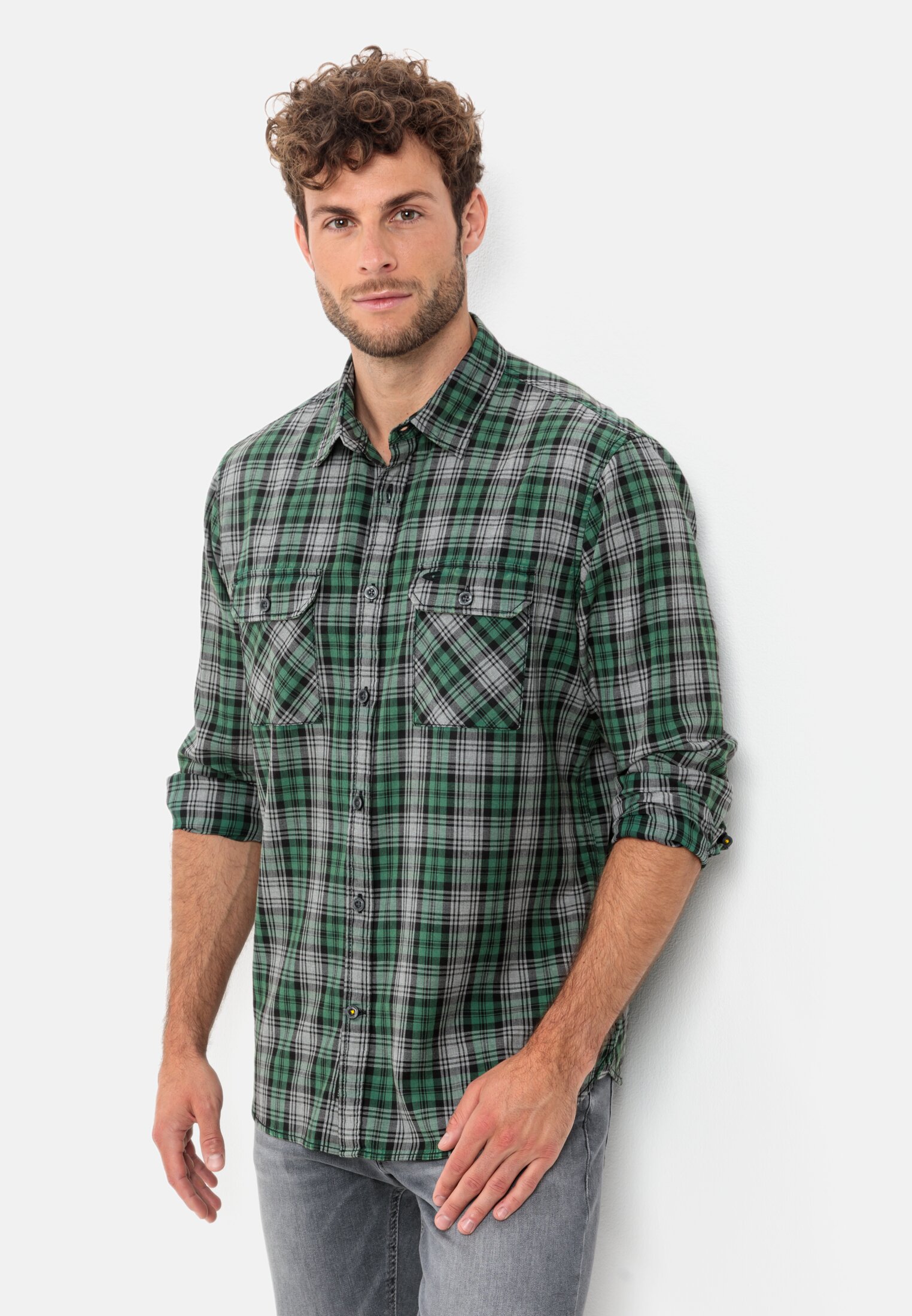 Camel Active Check shirt in pure cotton