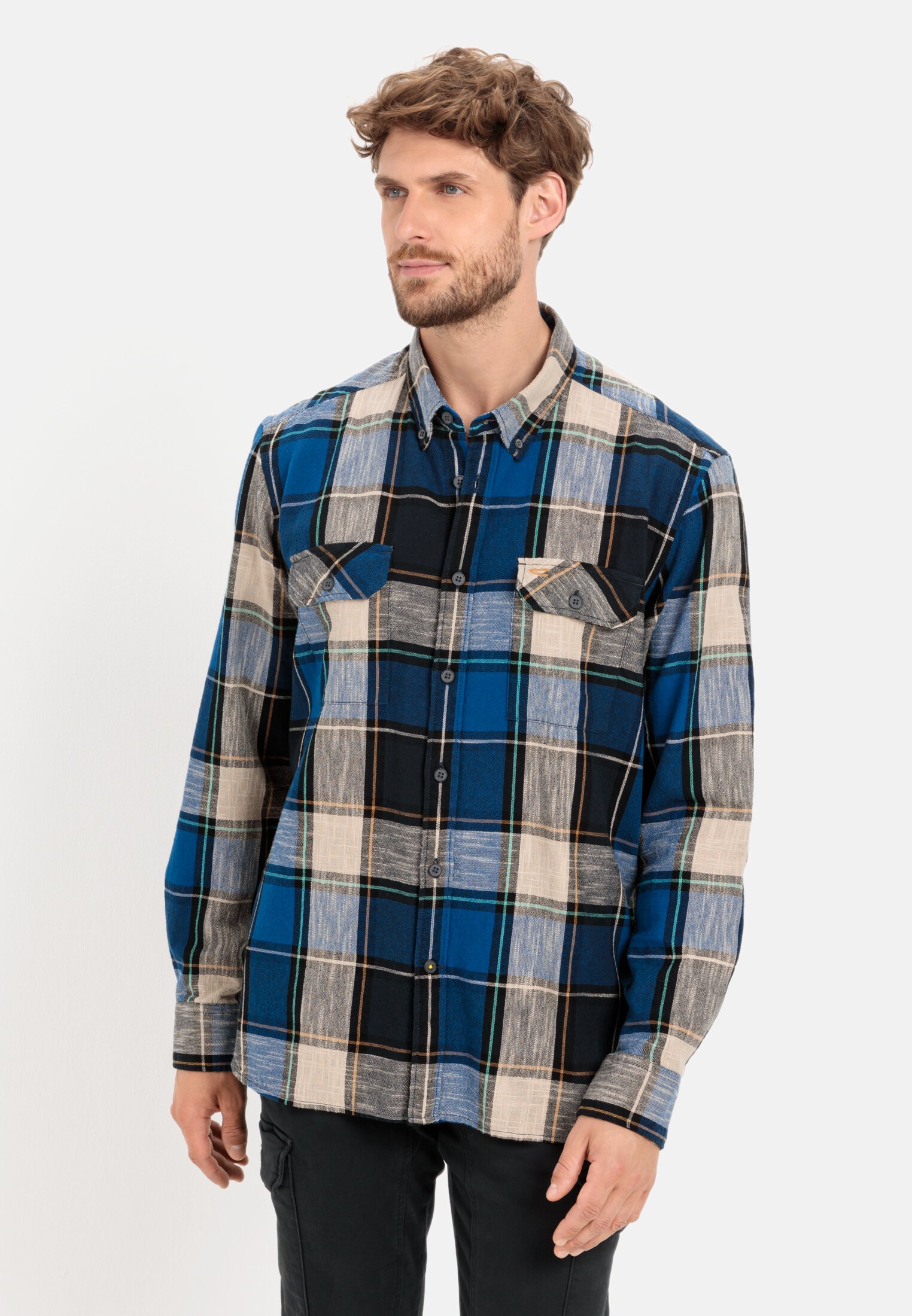 Camel Active Check shirt in hearty cotton