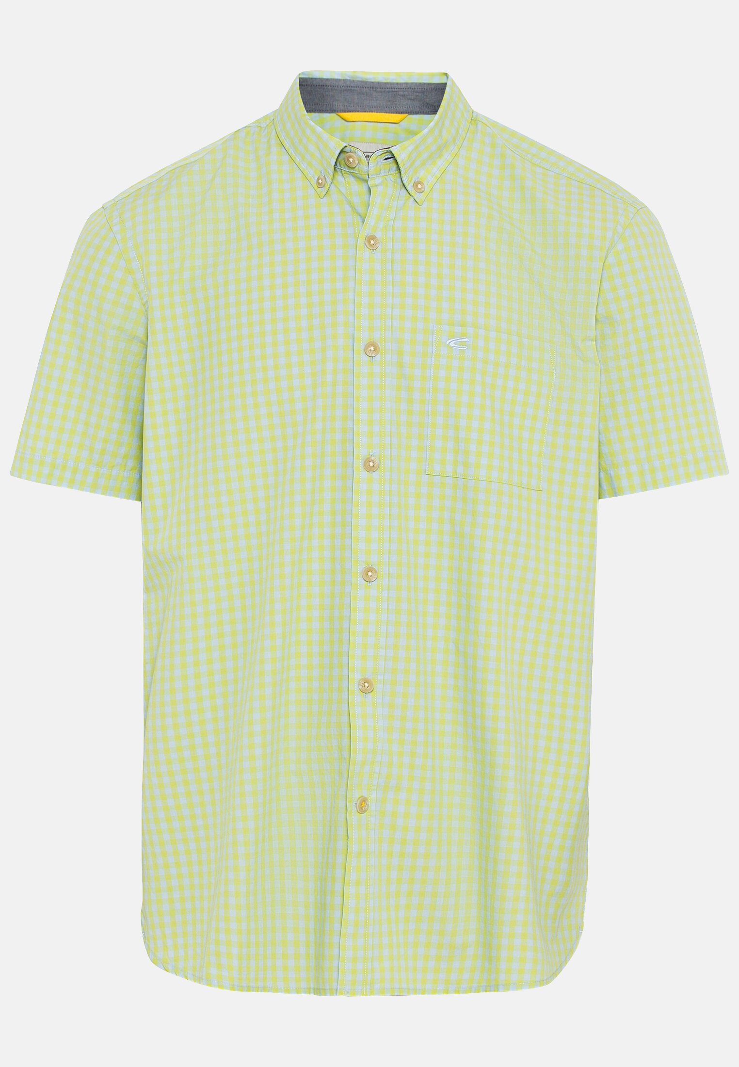 Camel Active Short-sleeved check shirt made of pure cotton