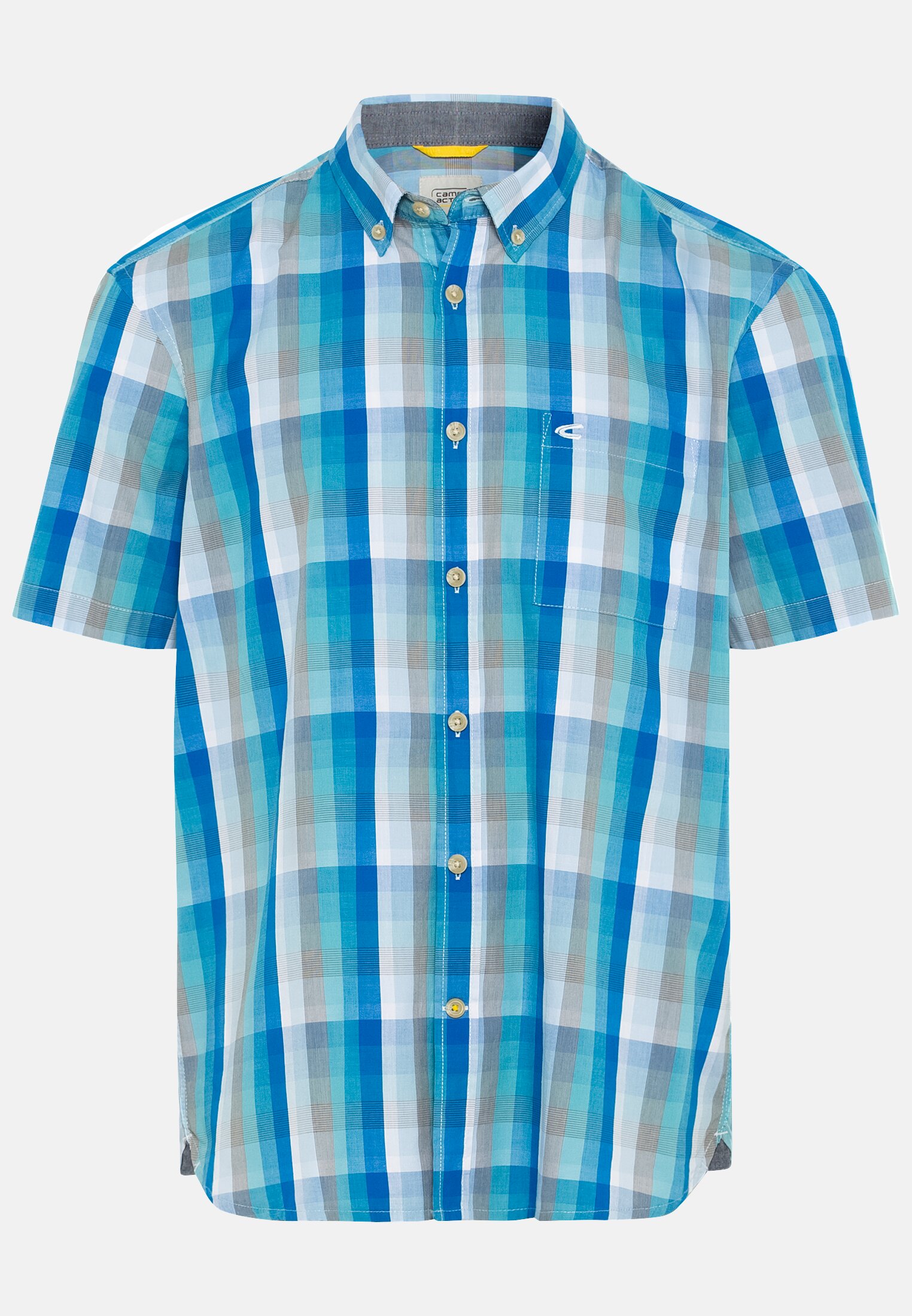 Camel Active Short sleeve check shirt in pure cotton