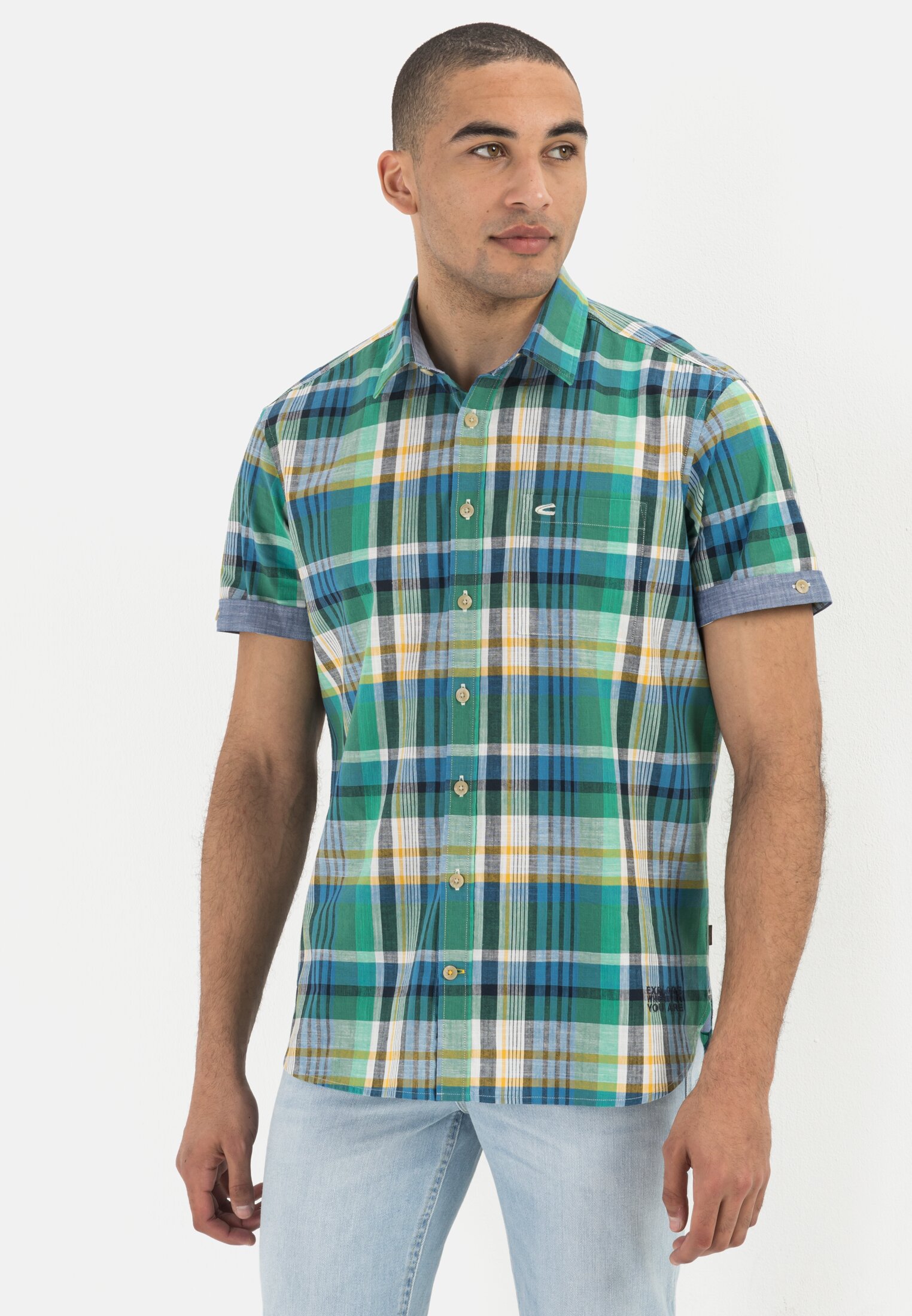 Camel Active Cotton short sleeve check shirt