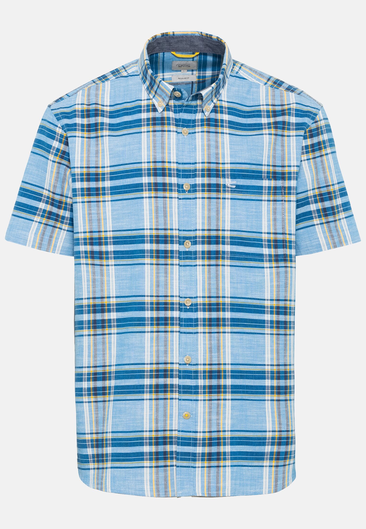 Camel Active Short sleeve check shirt in pure cotton