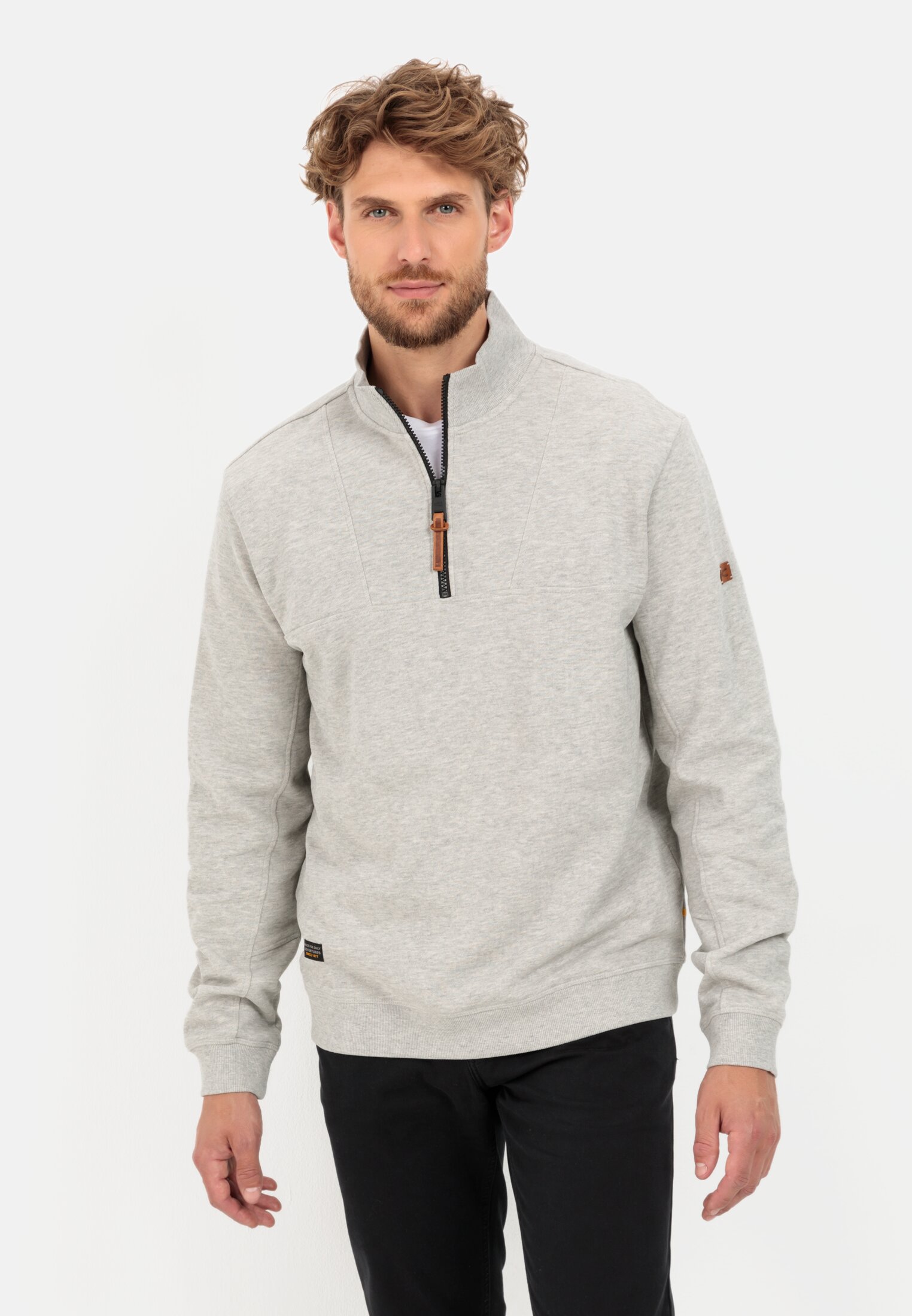 Camel Active Sweatshirt with stand-up collar