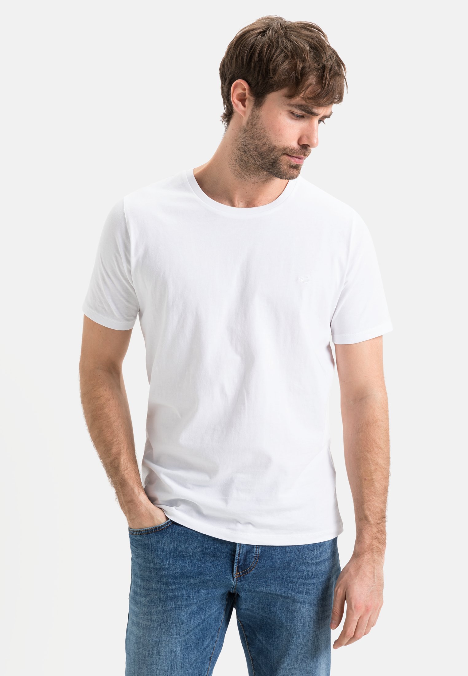 Camel Active Short-sleeve Basic T-Shirt made from pure Cotton