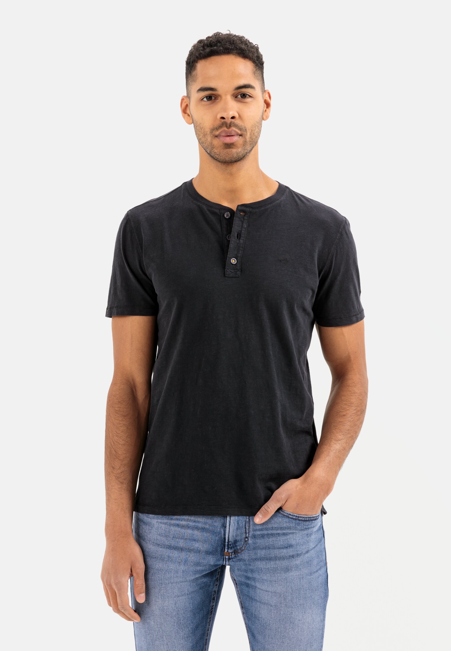 Camel Active Organic cotton short sleeve henley