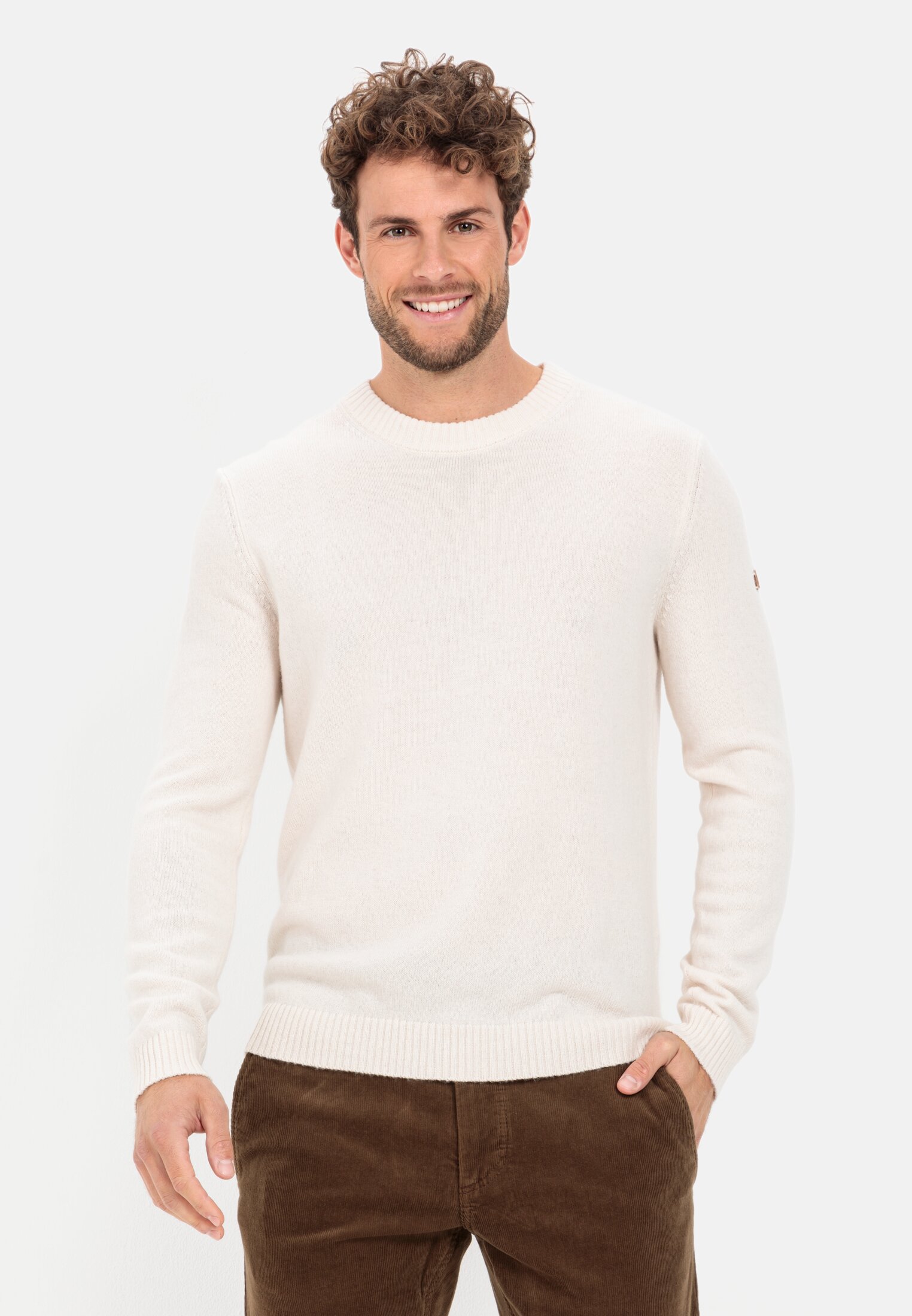 Camel Active Fine knit jumper made from pure lambswool