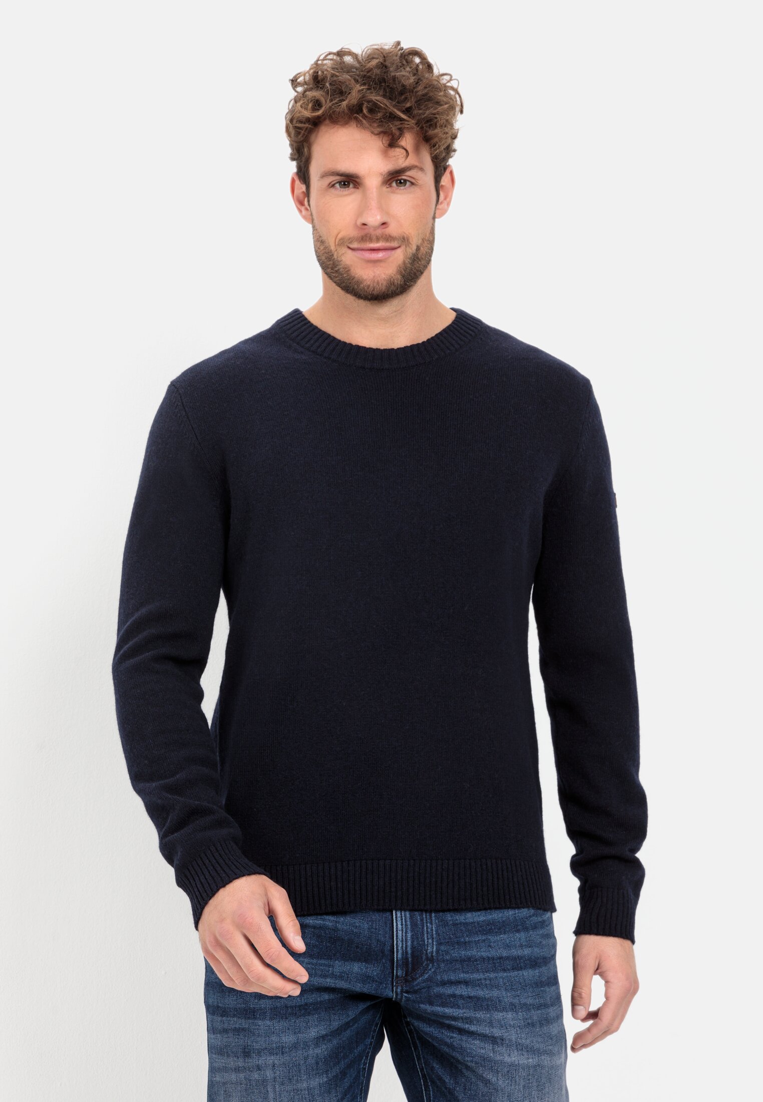 Camel Active Fine knit jumper made from pure lambswool