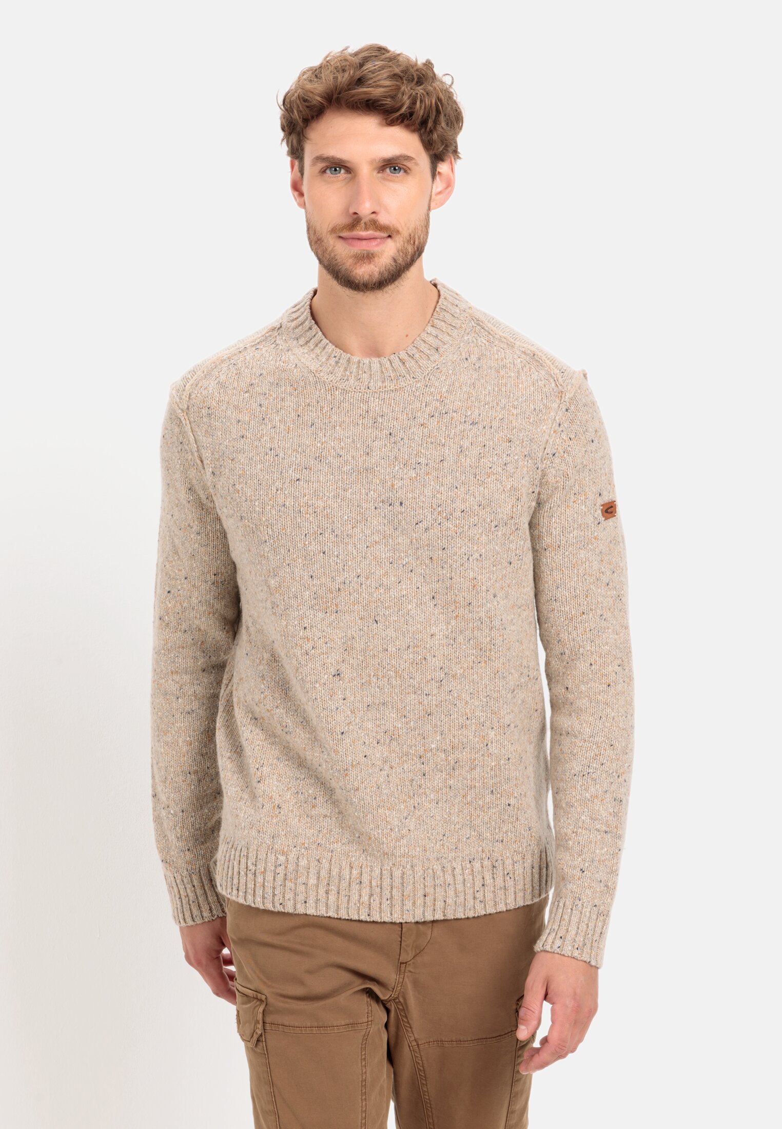 Camel Active Knitted pullover with certified merino wool