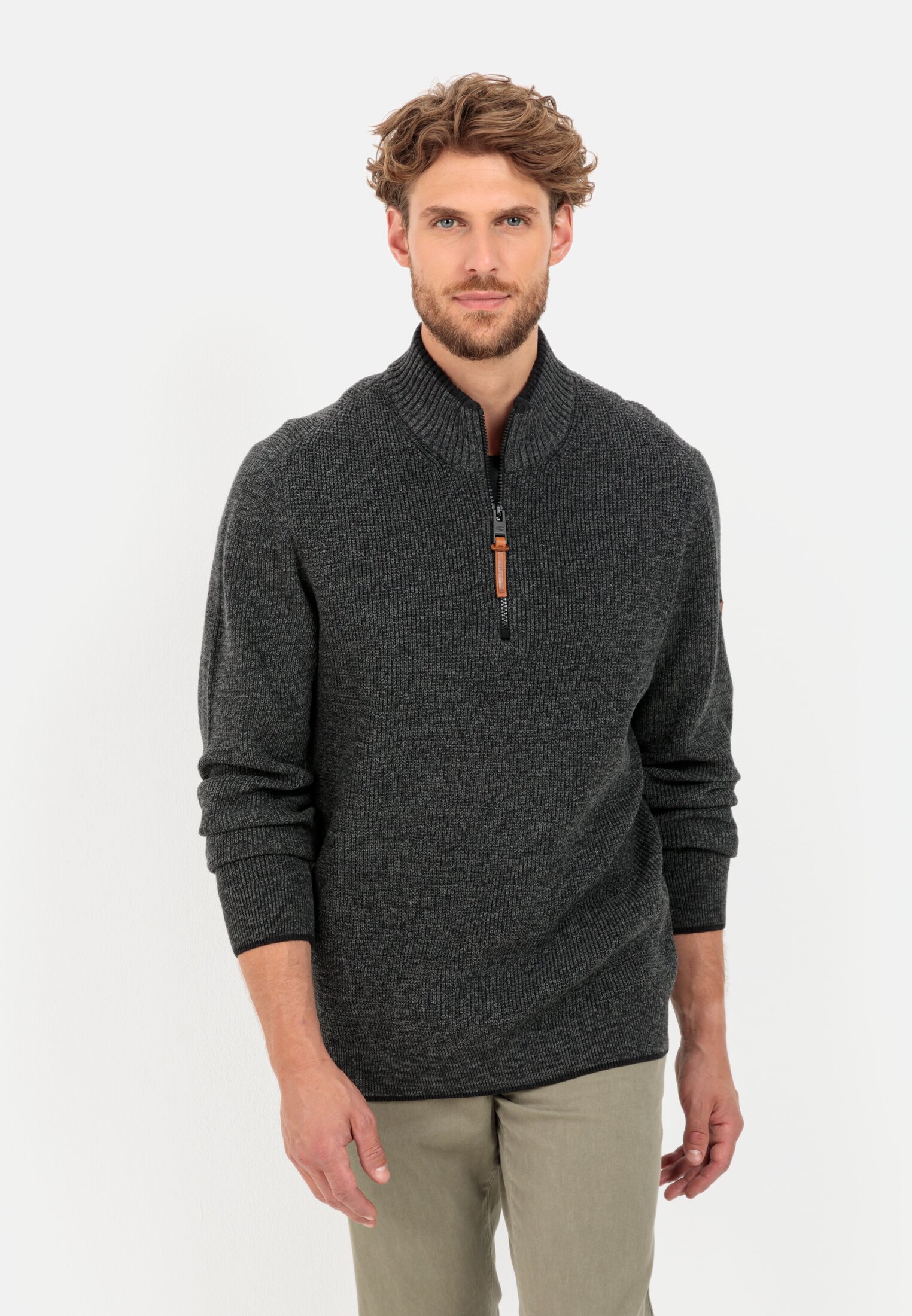 Camel Active Fine knit Troyer made from cotton mix