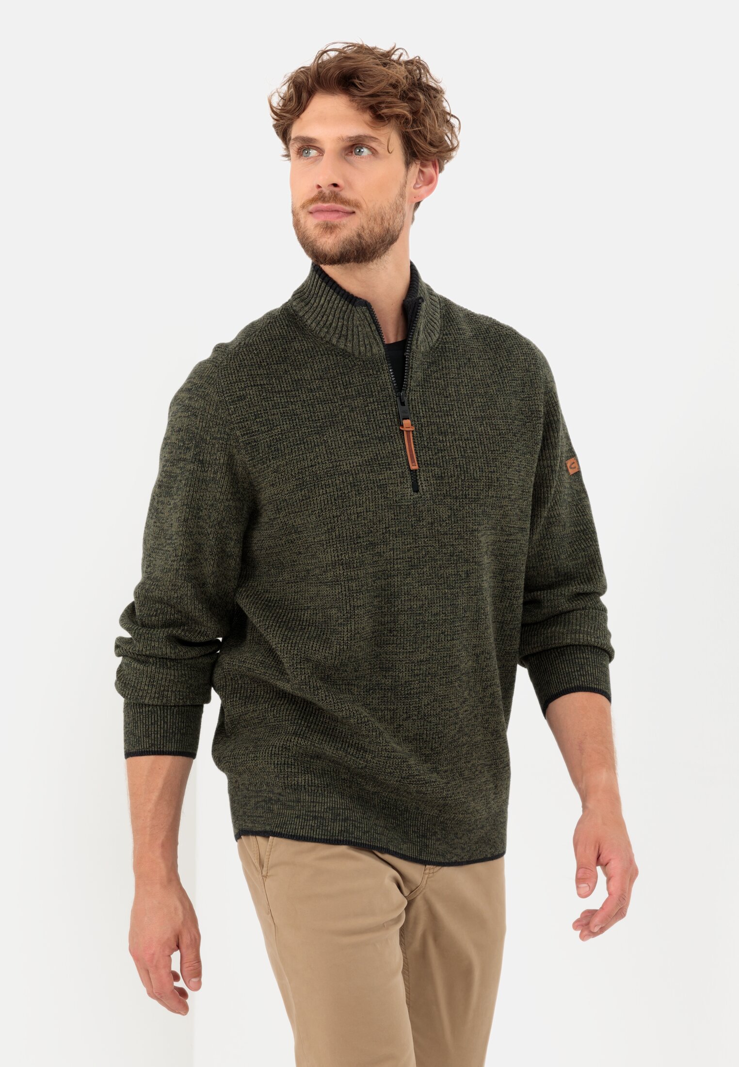 Camel Active Fine knit Troyer made from cotton mix