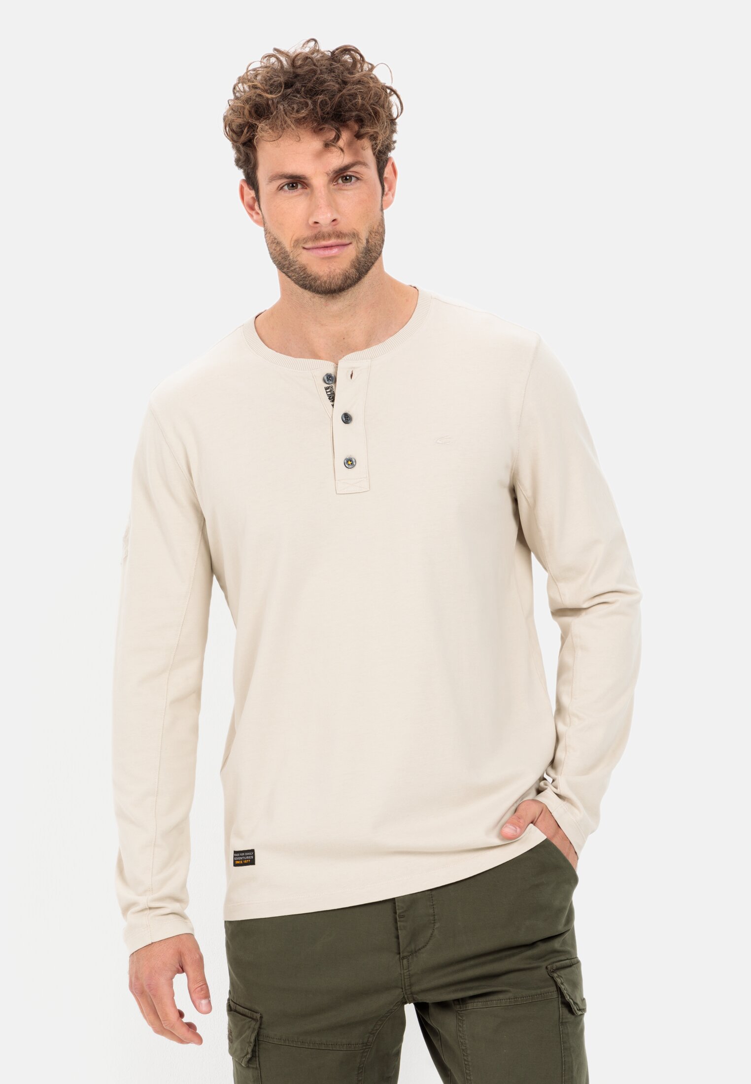 Camel Active Henleyshirt with long sleeves