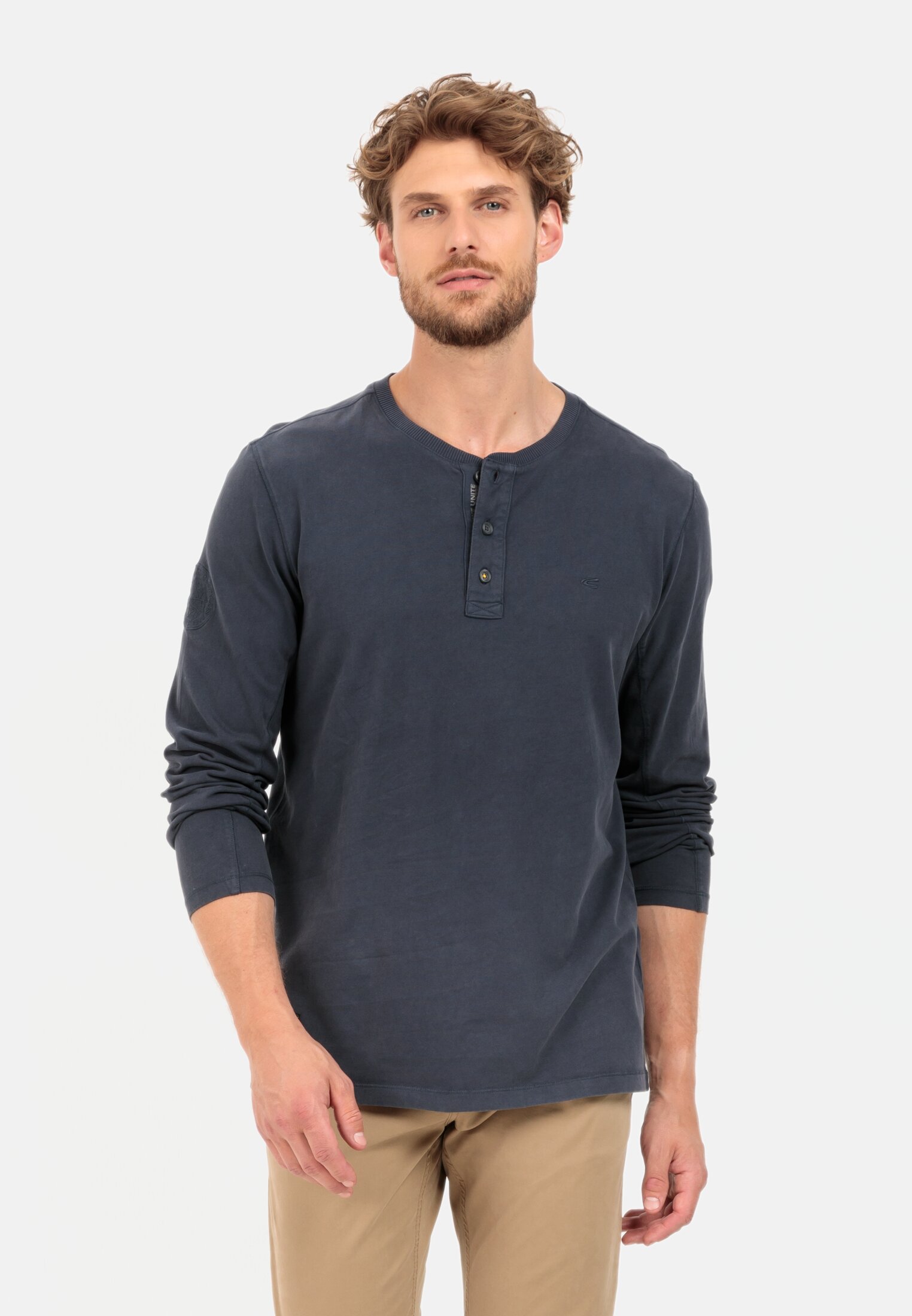 Camel Active Henleyshirt with long sleeves