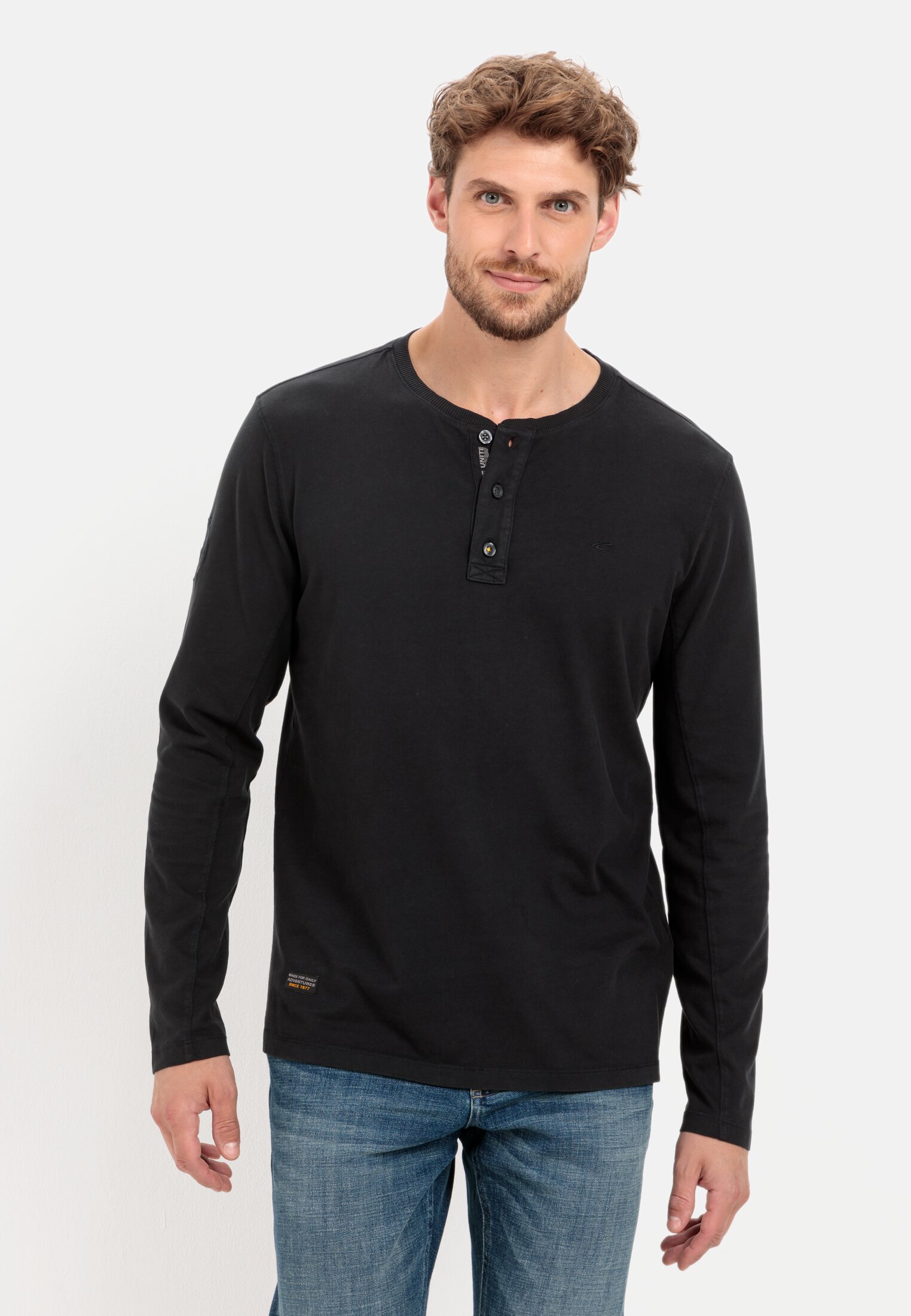 Camel Active Henleyshirt with long sleeves