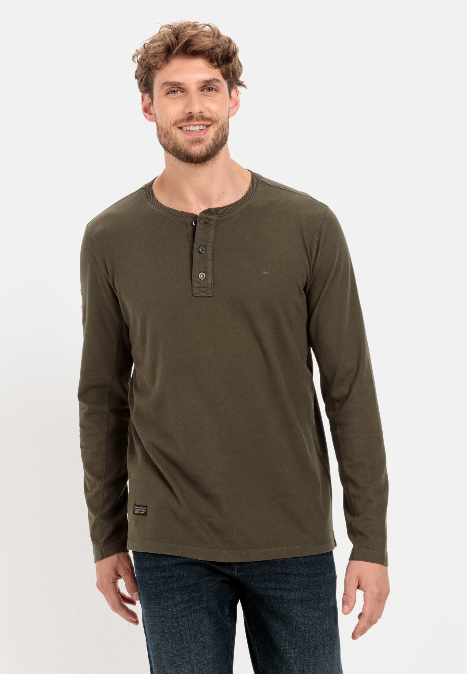 Camel Active Henleyshirt with long sleeves