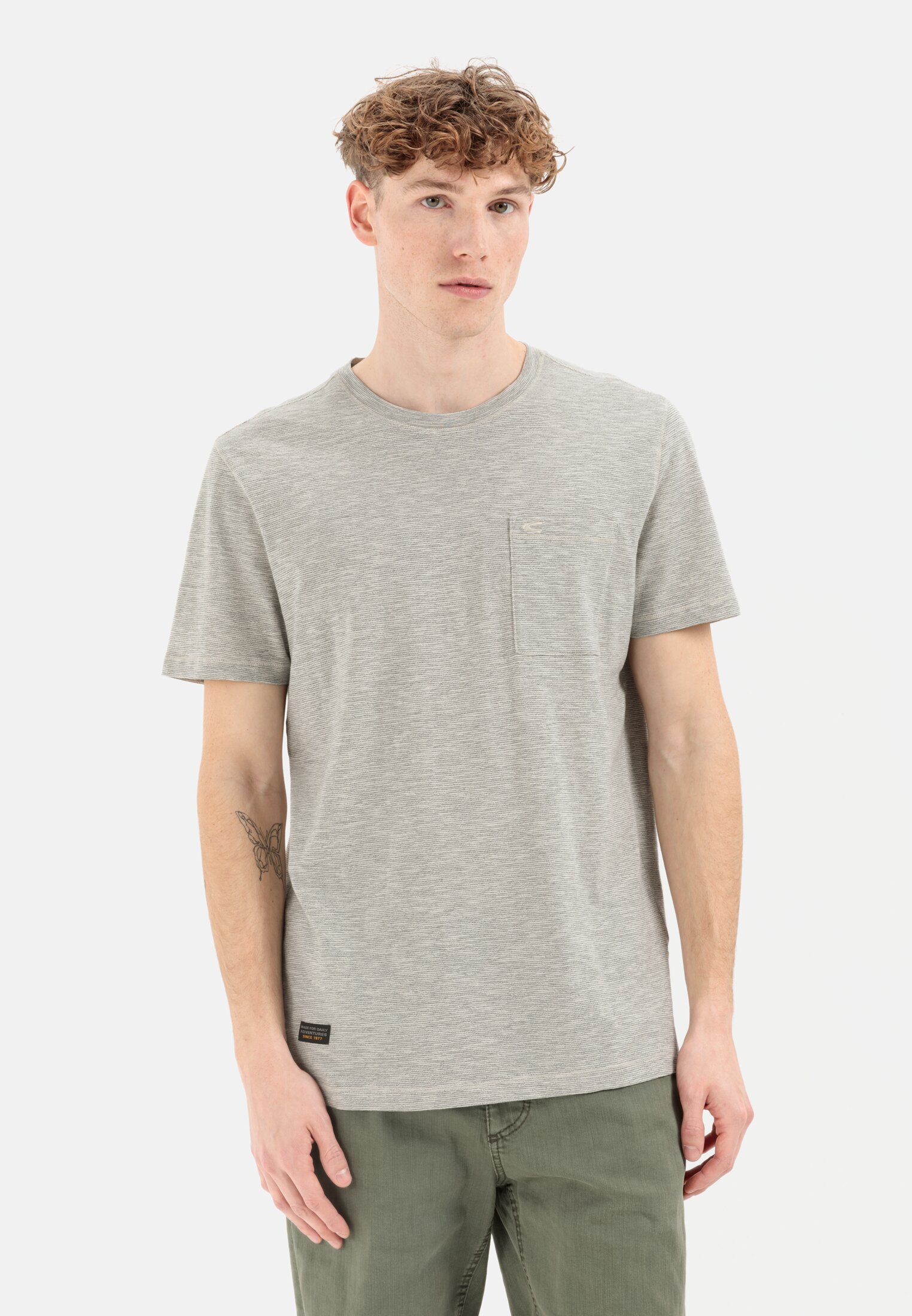 Camel Active T-Shirt with fine stripe pattern