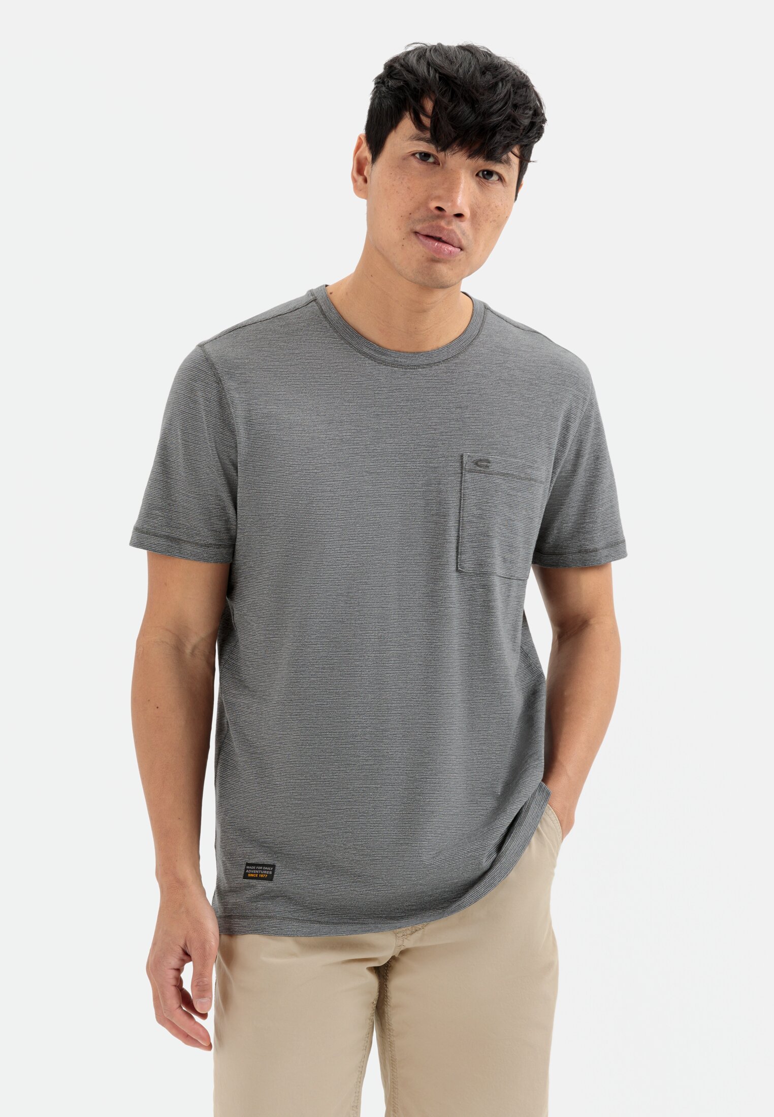 Camel Active T-Shirt with fine stripe pattern