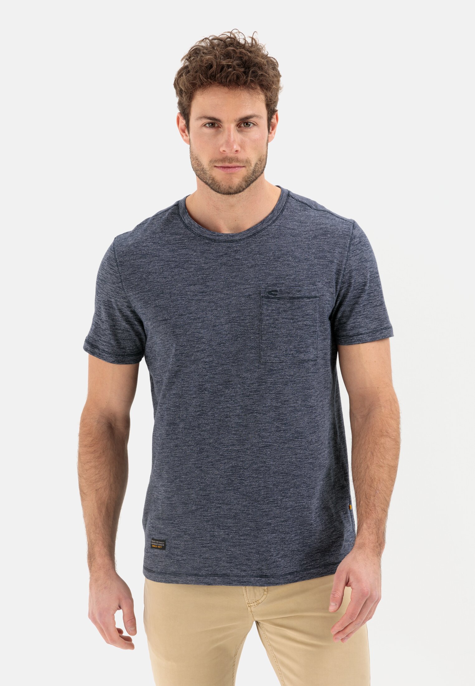 Camel Active T-Shirt with fine stripe pattern