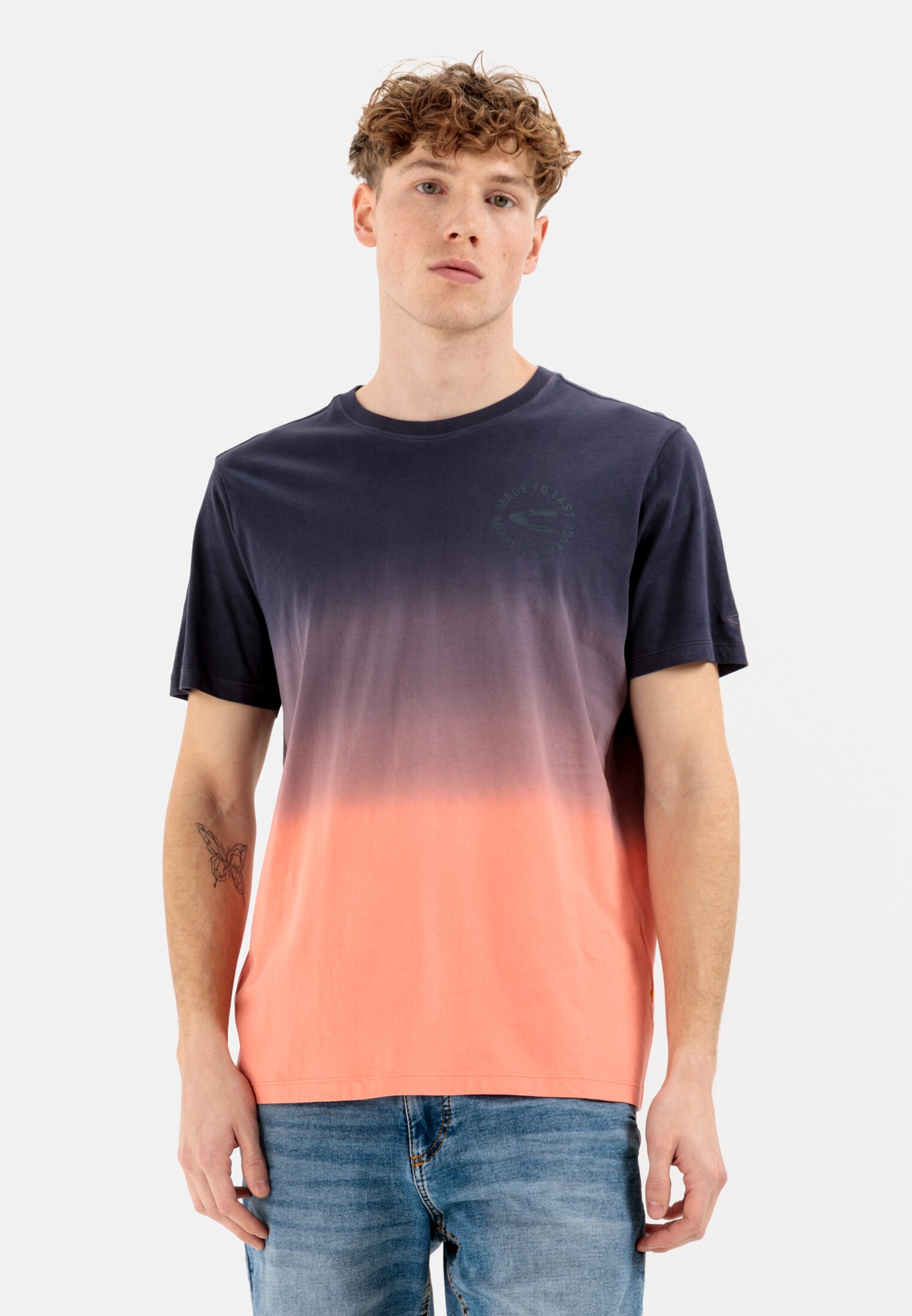 Camel Active Short-sleeved T-shirt with dip dye effect