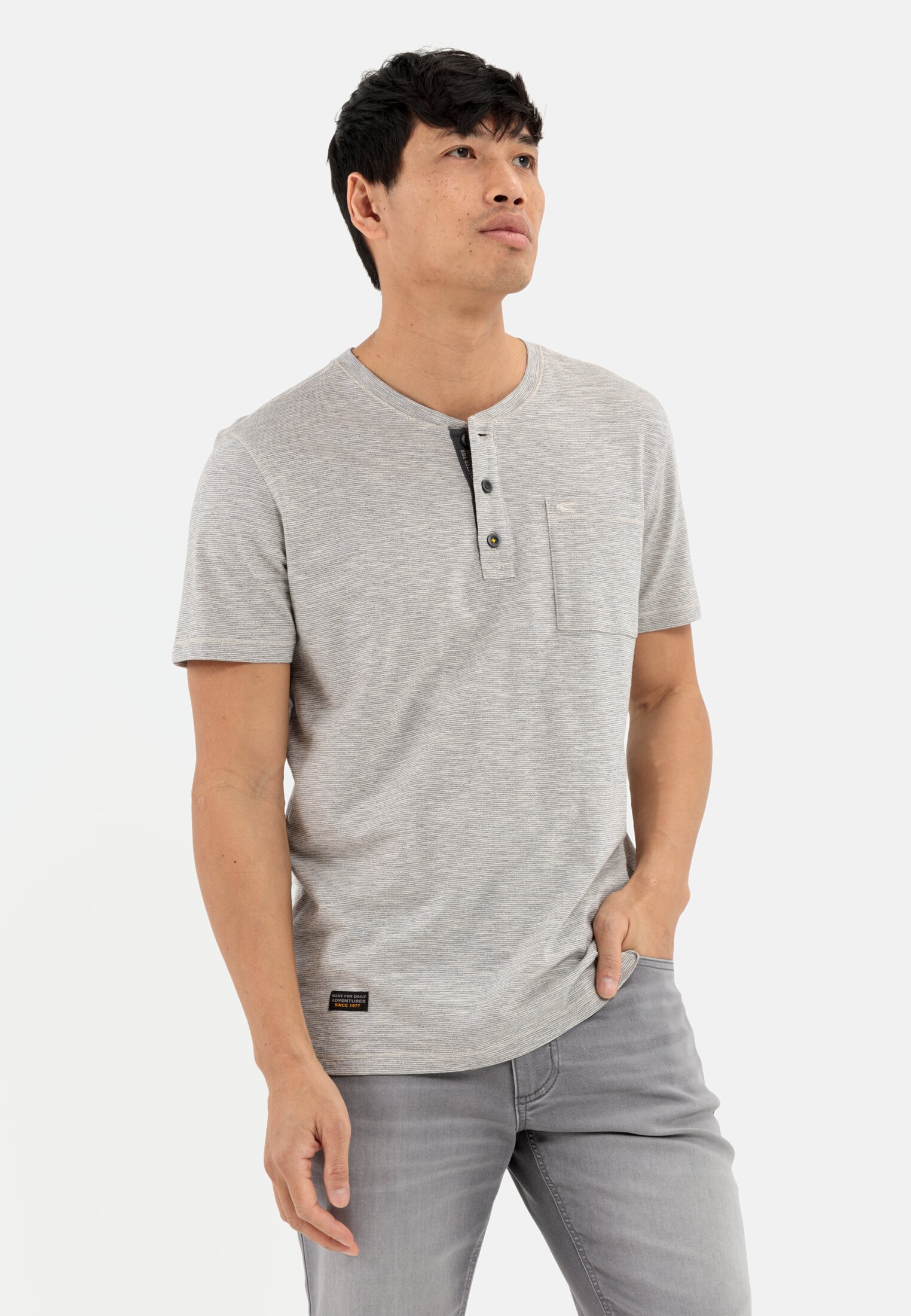 Camel Active Henley shirt in pure cotton