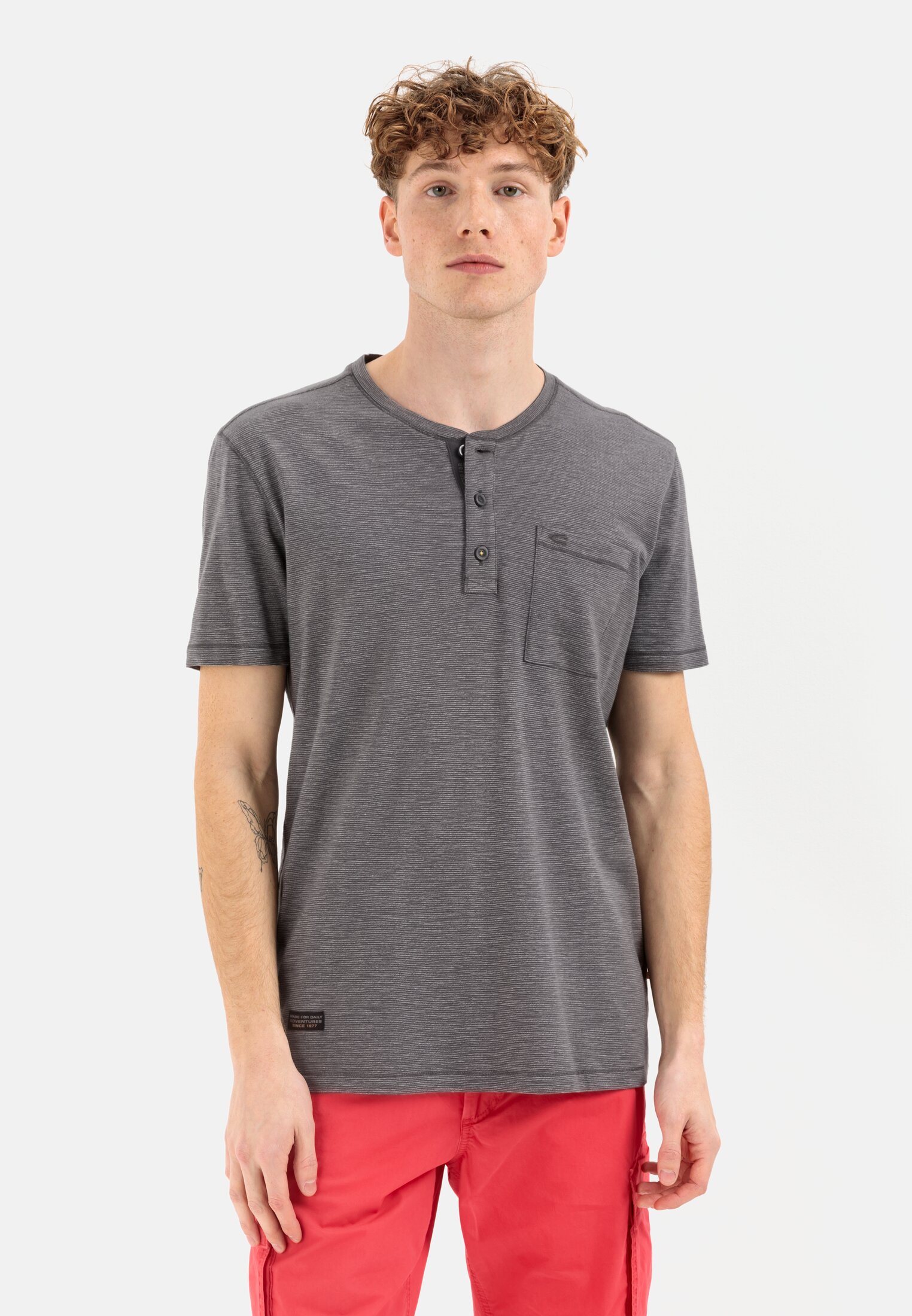 Camel Active Henley shirt in pure cotton