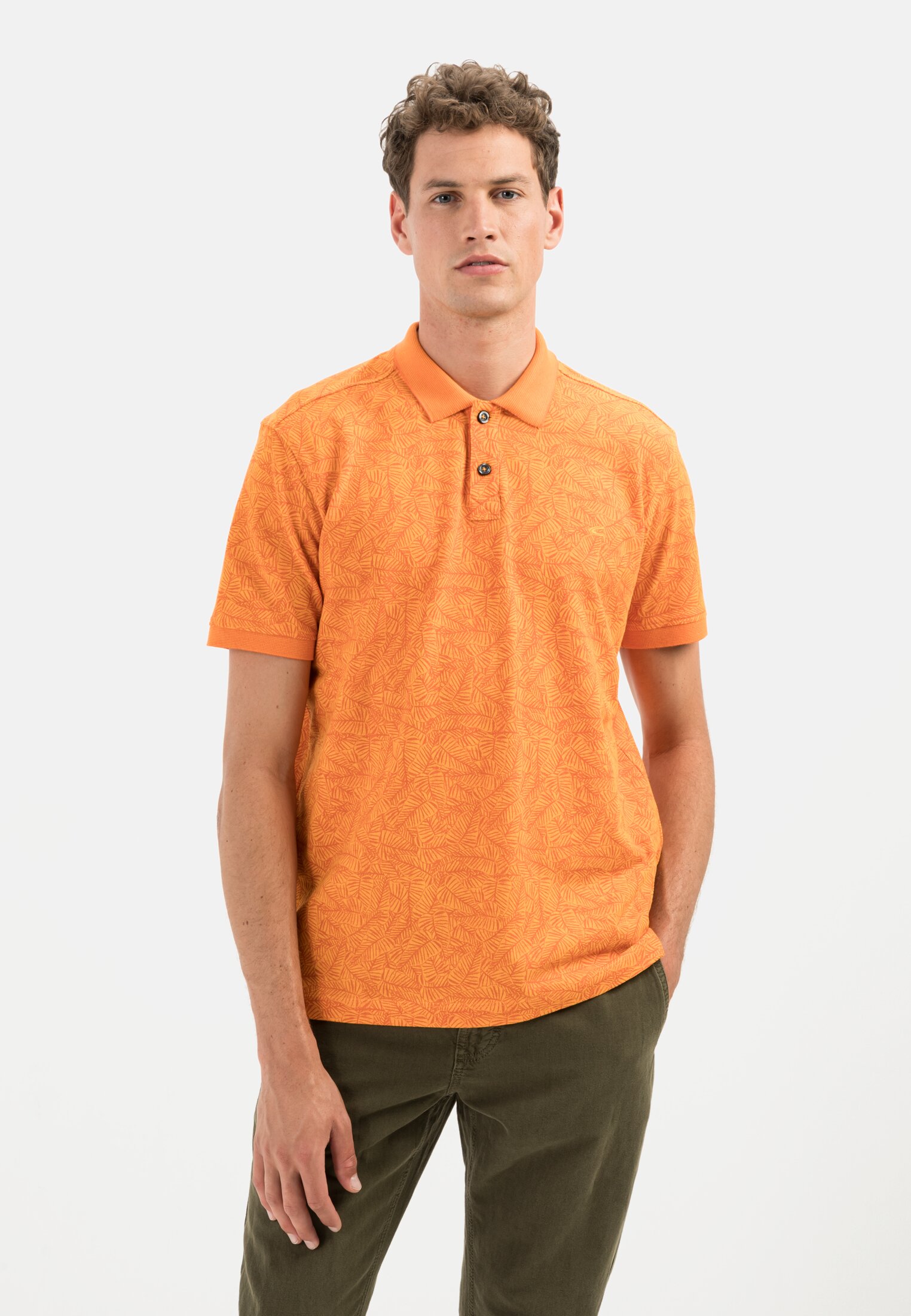 Camel Active Short sleeve polo with allover print