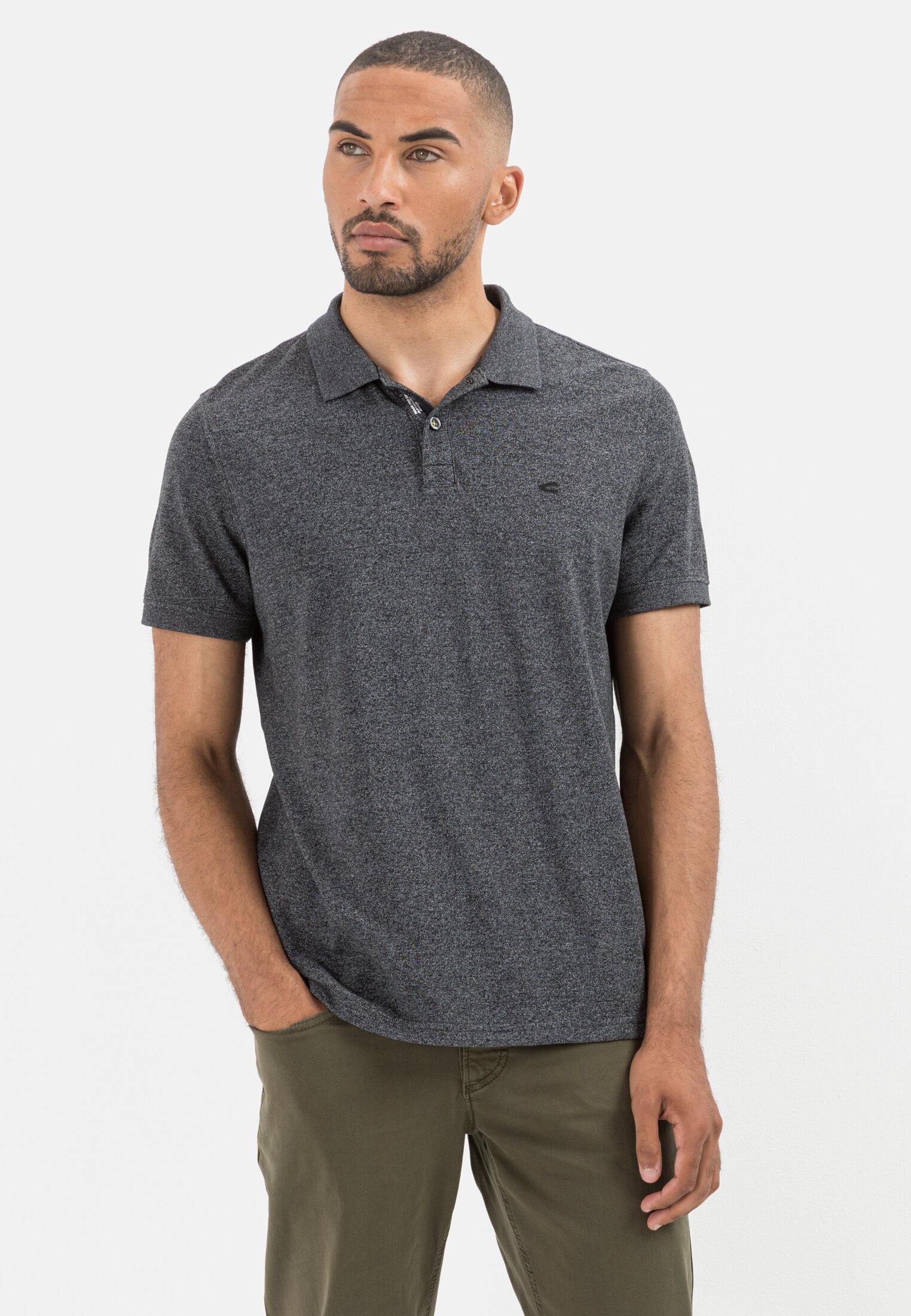 Camel Active Short sleeve Poloshirt made from cotton mix