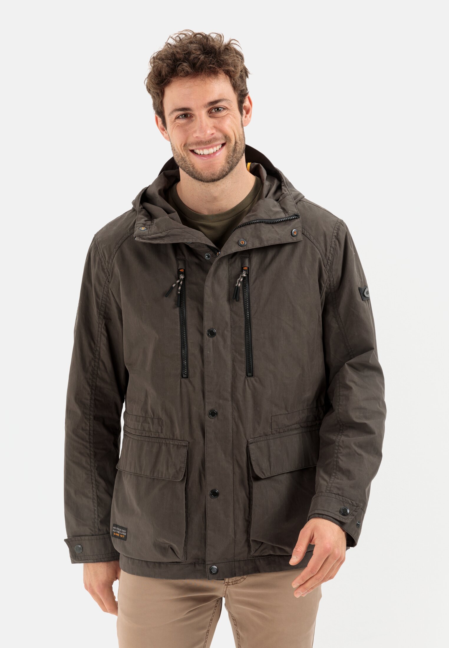 Camel Active Multi-pocket jacket with hood