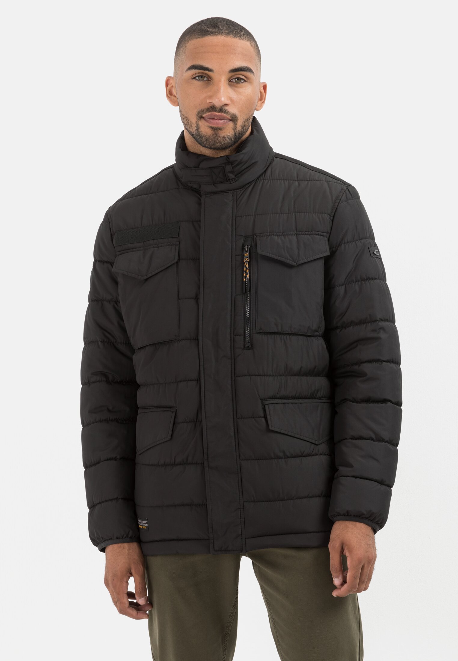 Camel Active Quilted jacket with stand-up collar