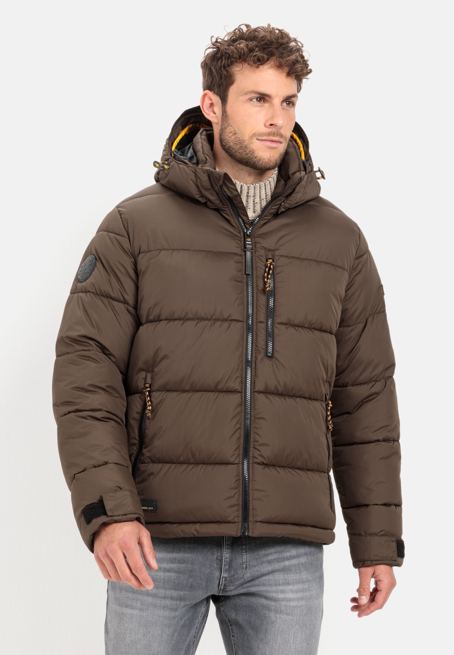 Camel Active Quilted jacket with detachable hood