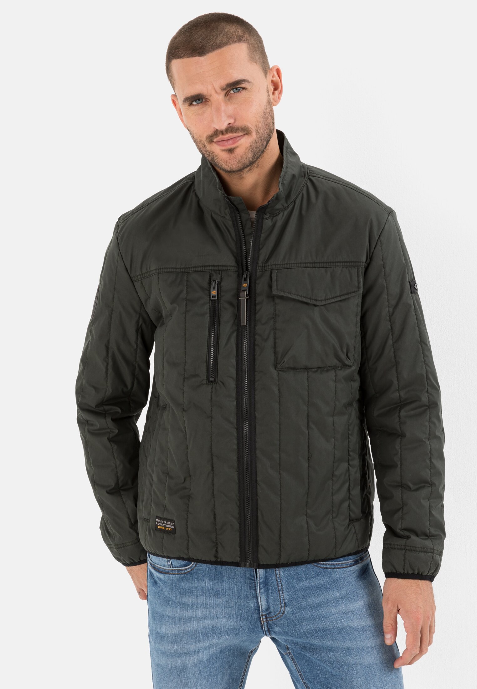 Camel Active Quilted blouson  with stand-up collar