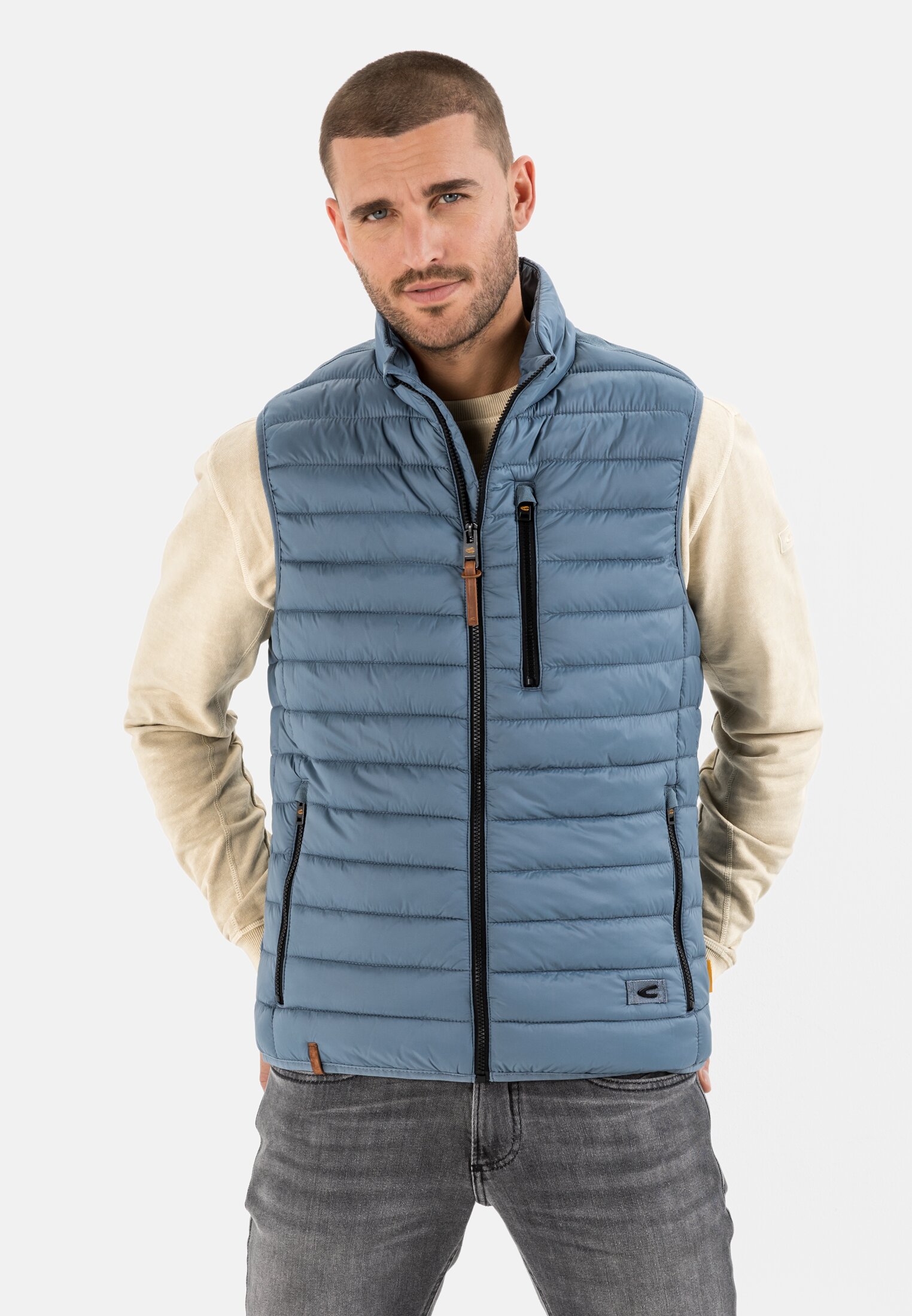 Camel Active Quilted vest made from recycled polyester