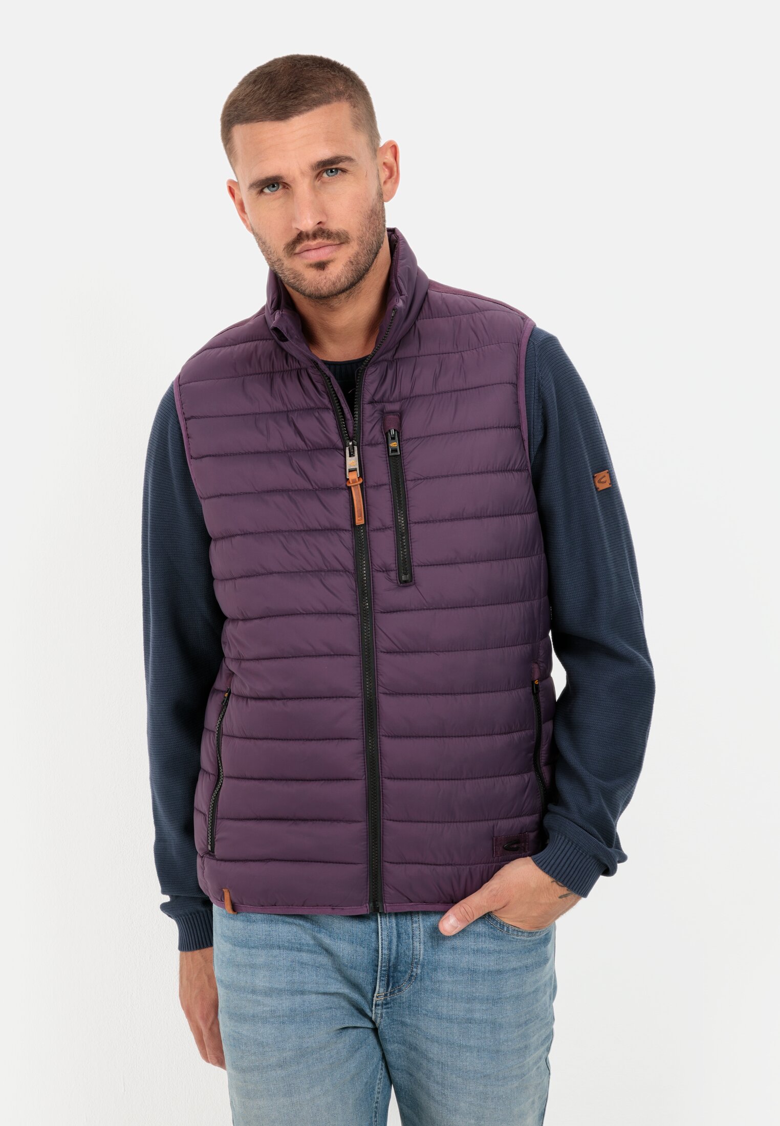 Camel Active Quilted waistcoat made from 100% recycled polyamide