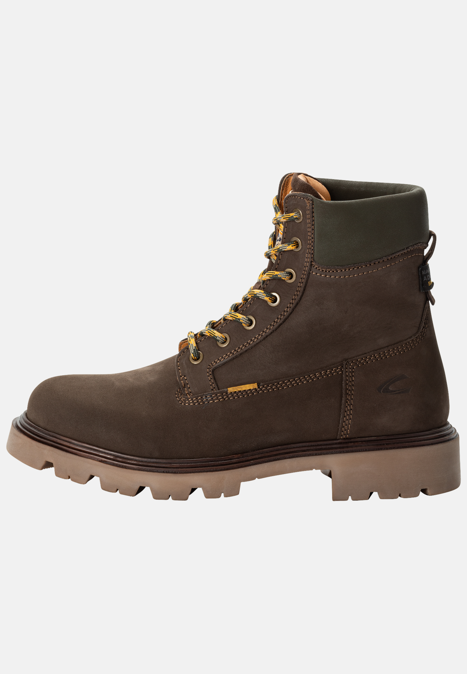 Camel Active High lace-up boot in nubuck leather